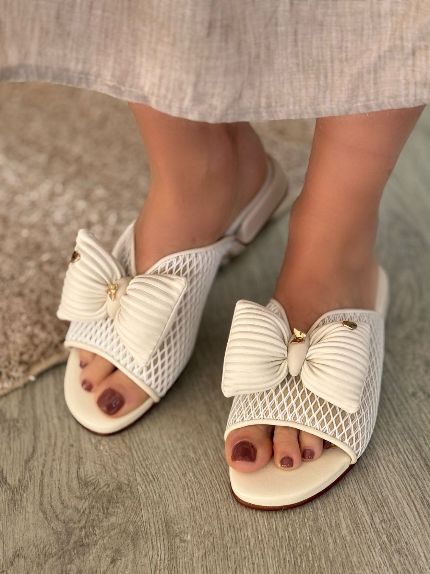 Chinelo Bege Raso Carol 84