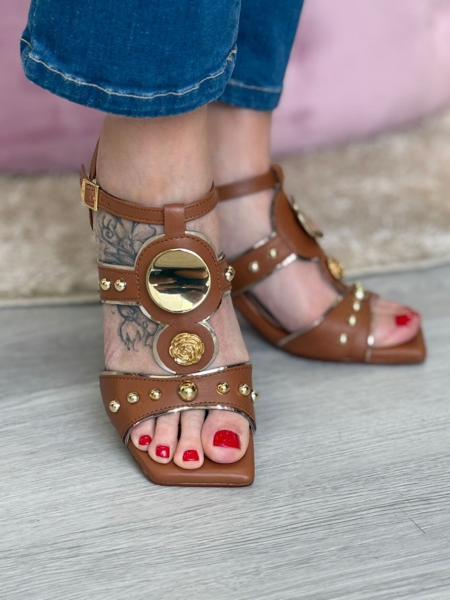 Sandália camel
