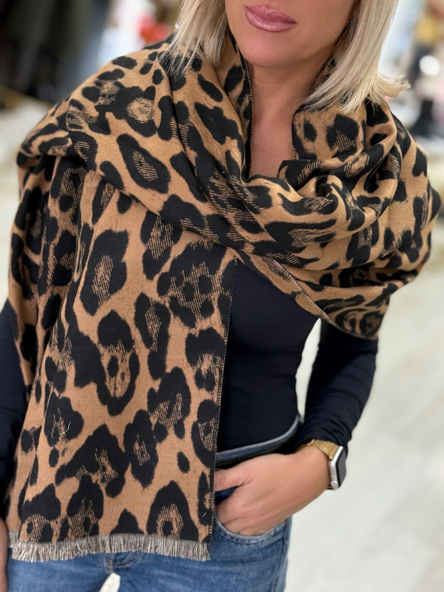 Echarpe padrão animal