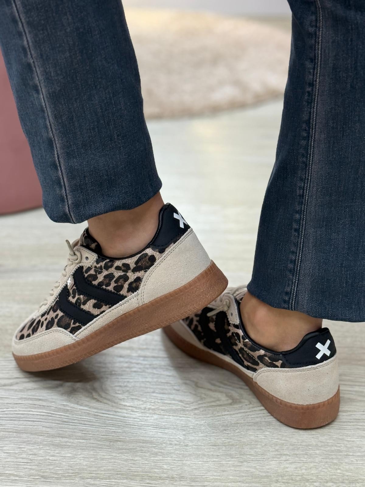 Ténis bege - animal print
