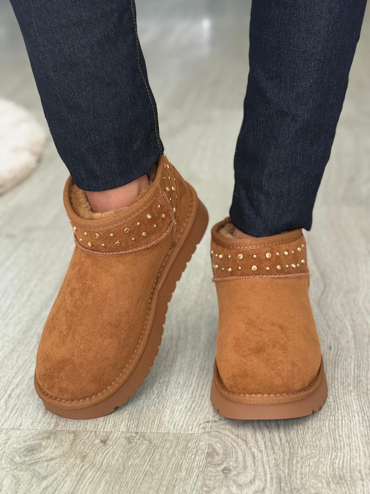 Botas camurça camel