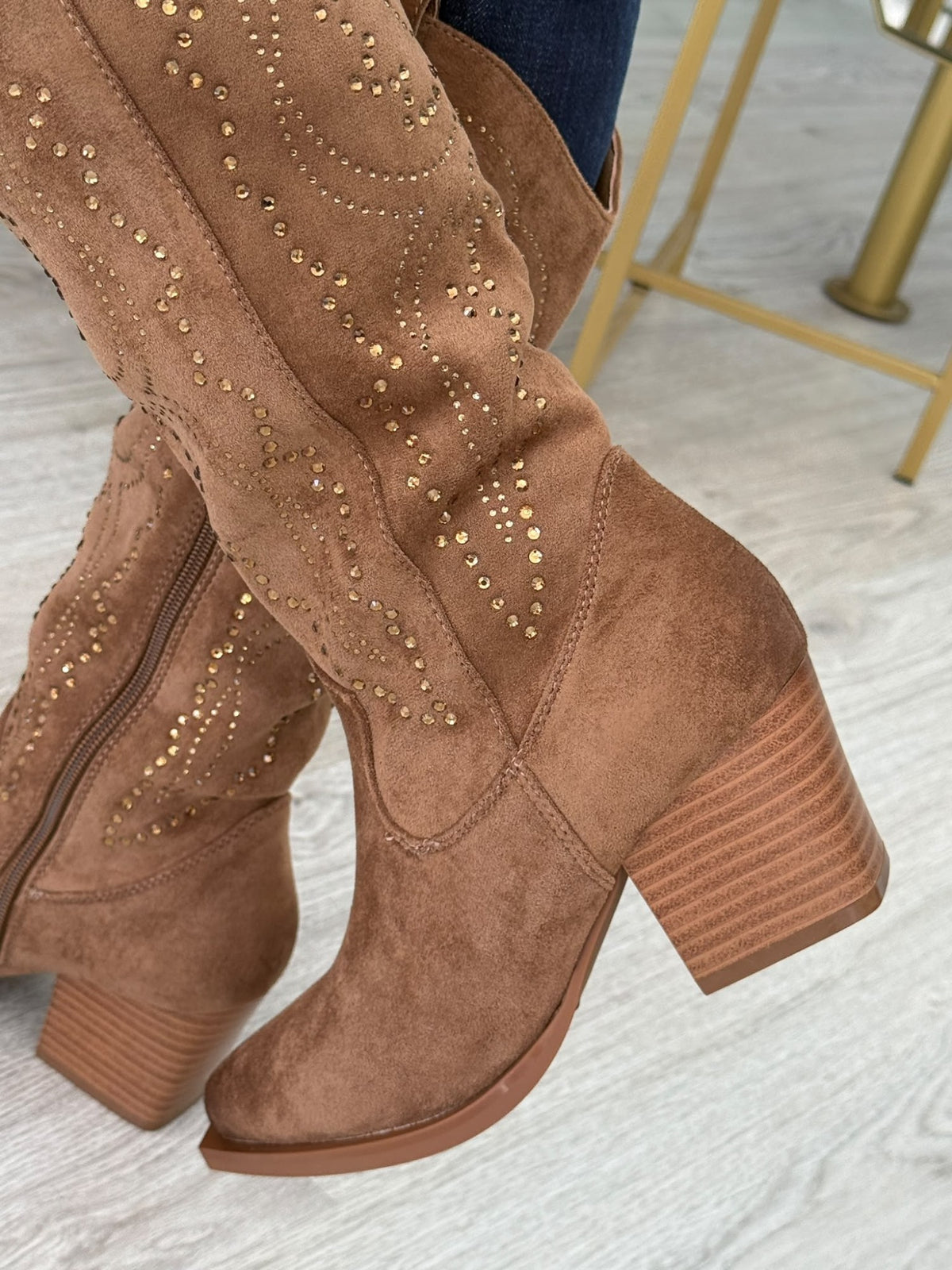 Botas com strass