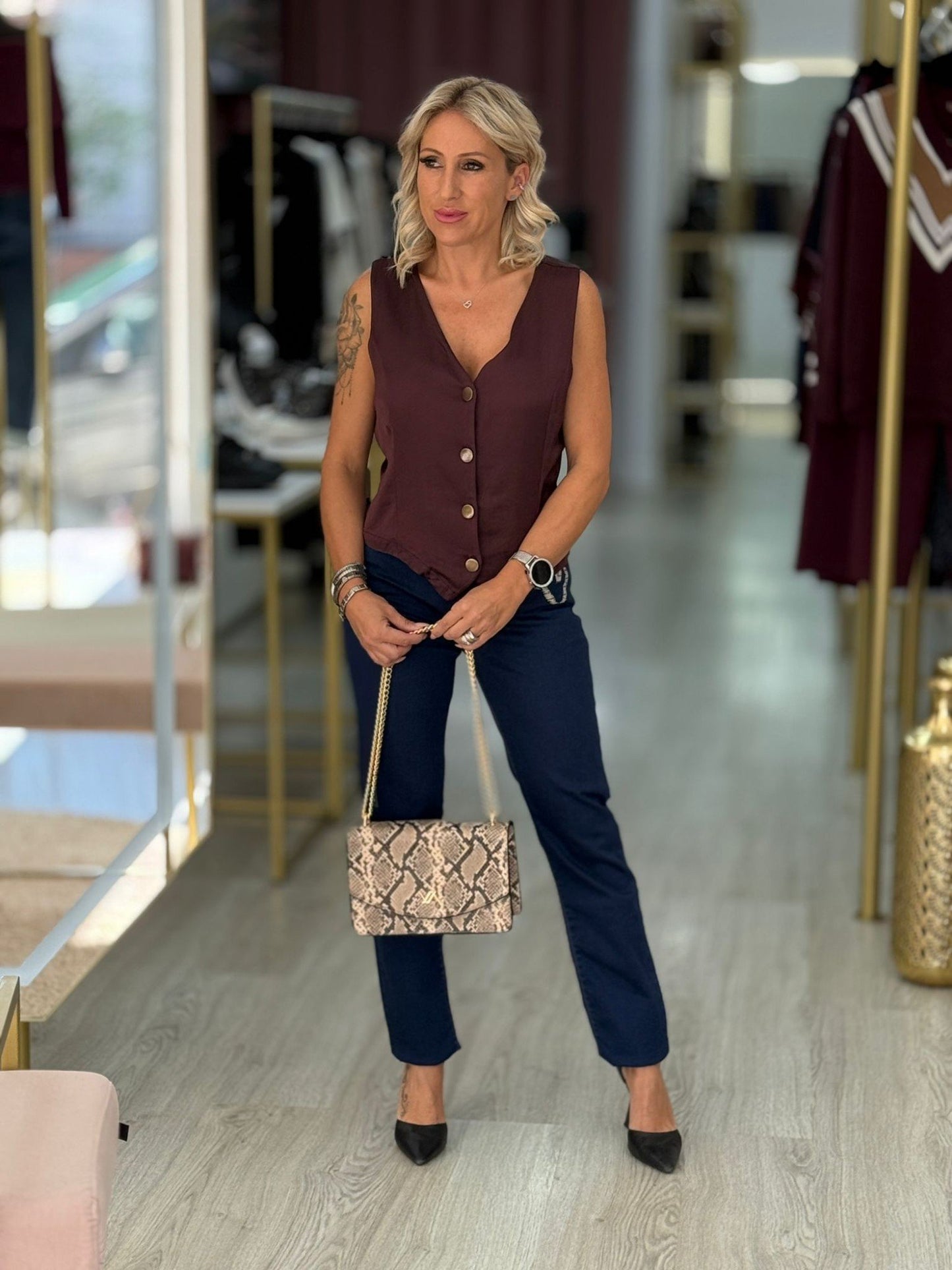 Mala tiracolo padrão cobra