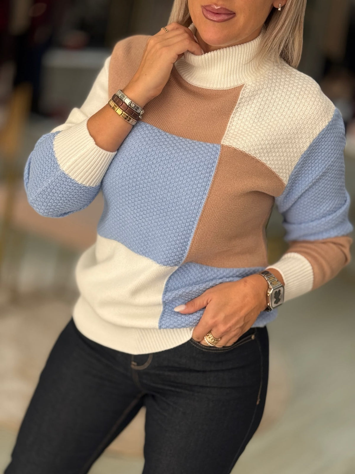 Camisola várias texturas