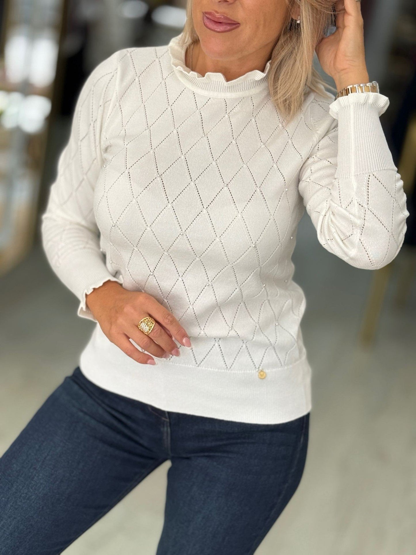 Camisola com pérolas