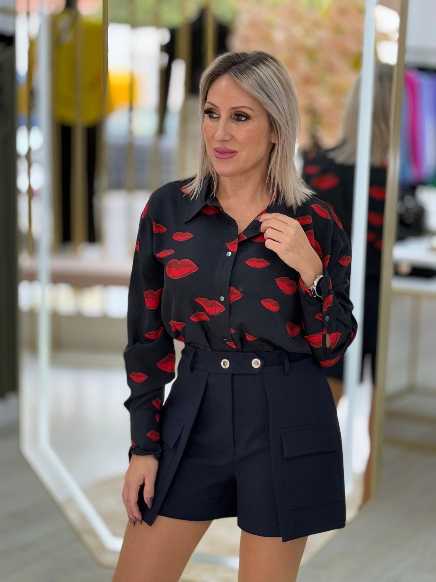 Camisa manga comprida com estampa