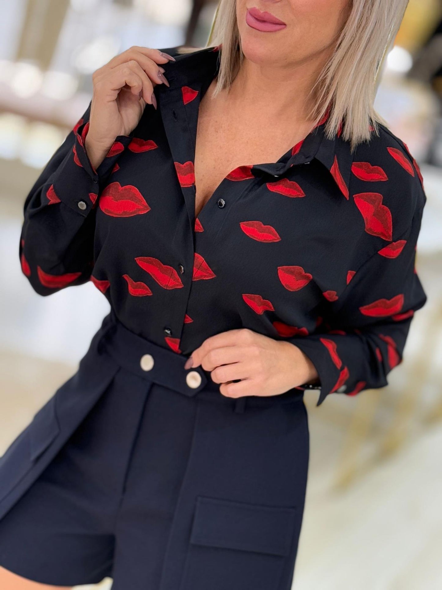 Camisa manga comprida com estampa