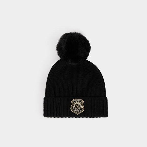 Gorro com pompom preto
