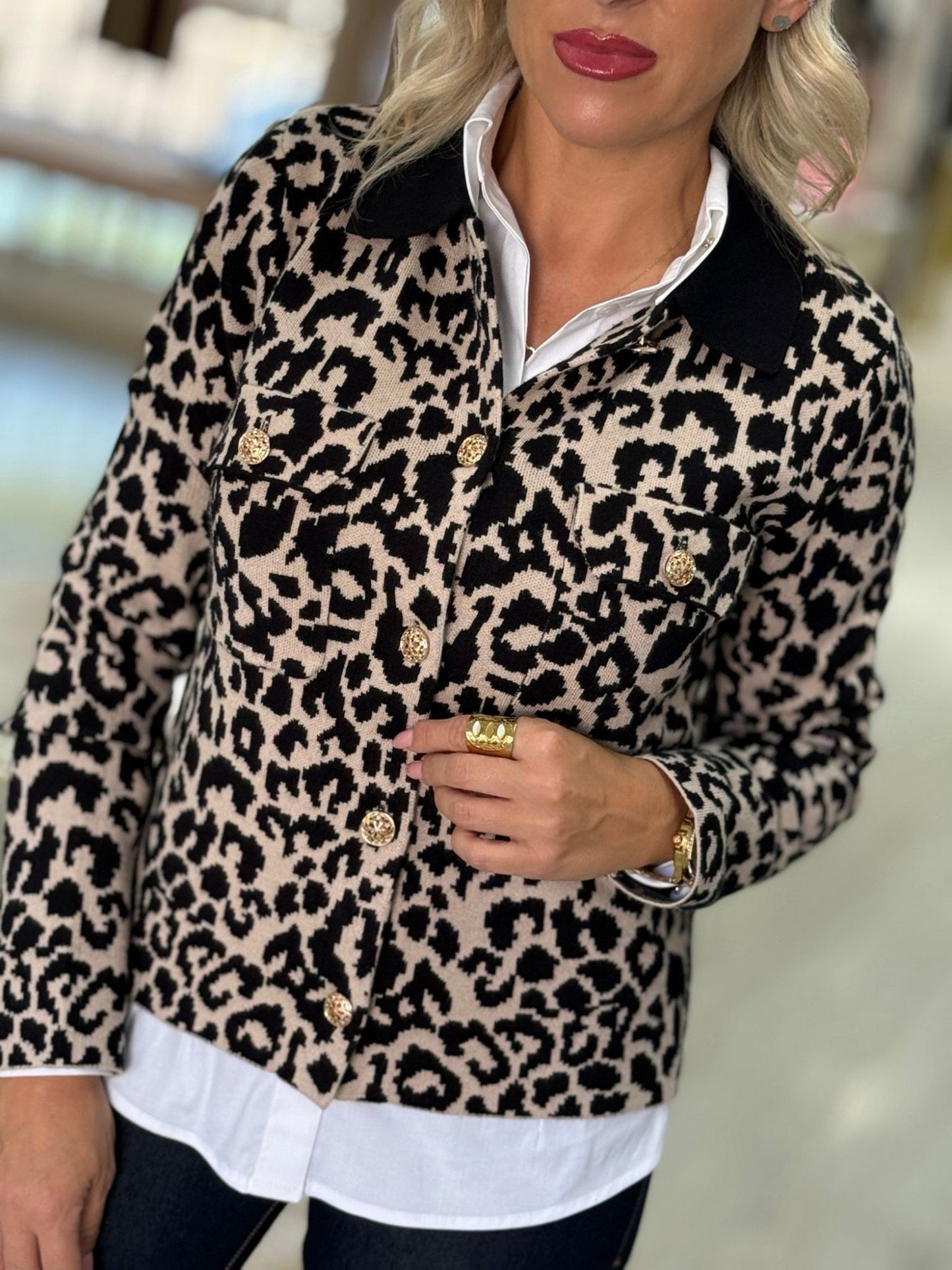 Casaco animal print