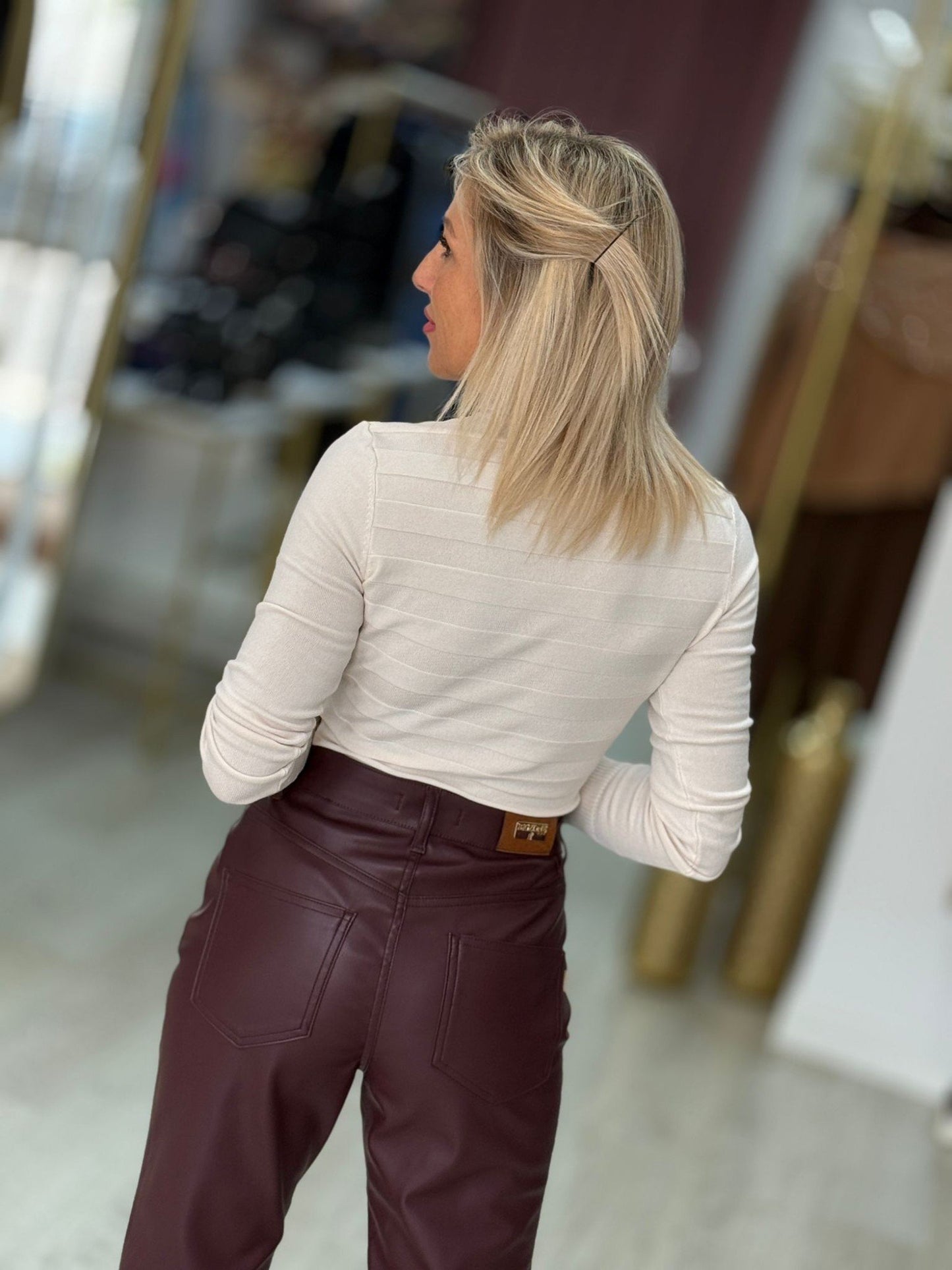 Camisola de manga comprida gola alta (+ cores)