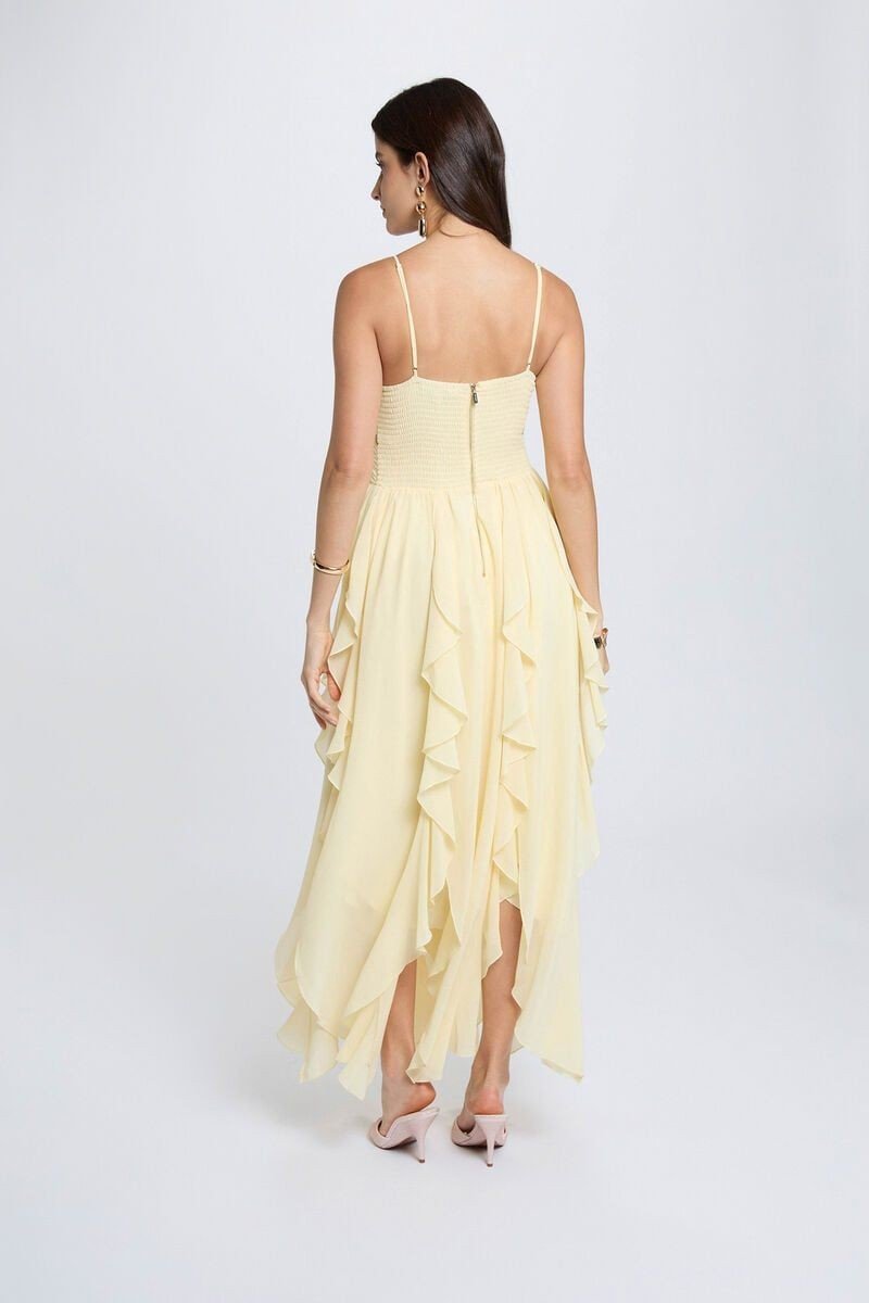 Vestido longo fluido