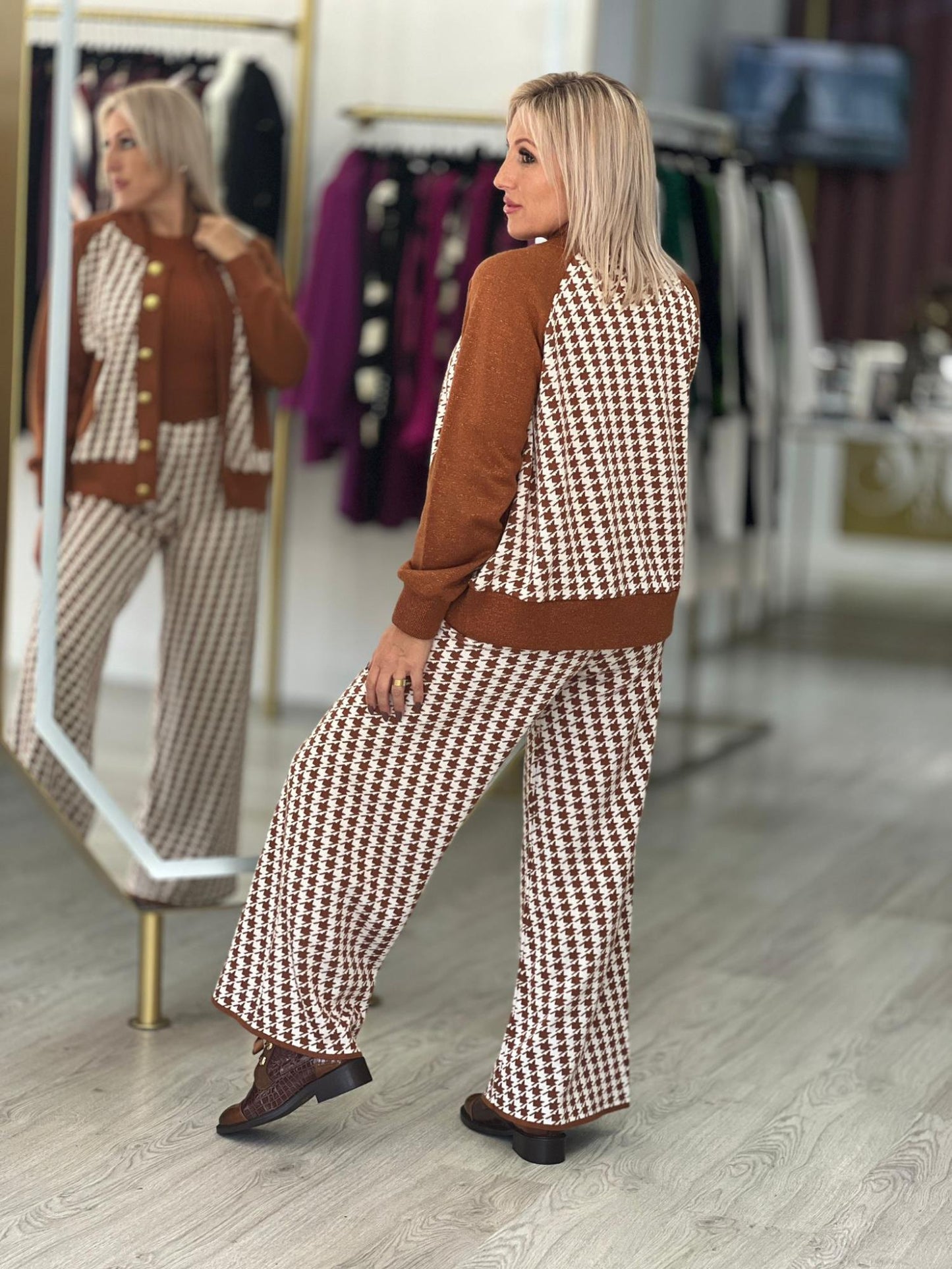 Calças pied-de-poule