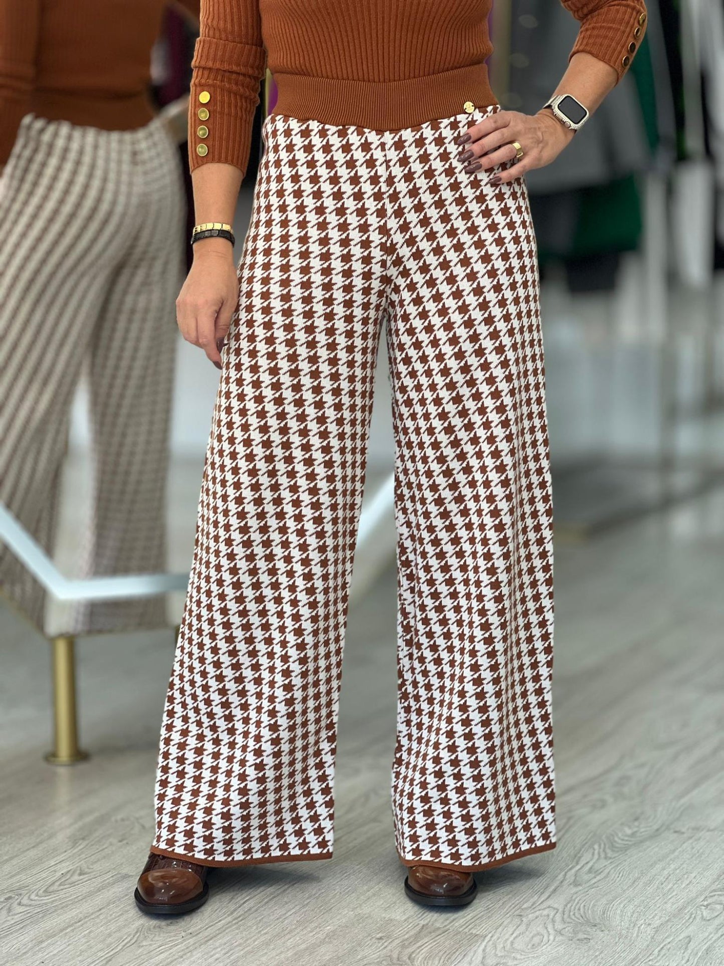 Calças pied-de-poule