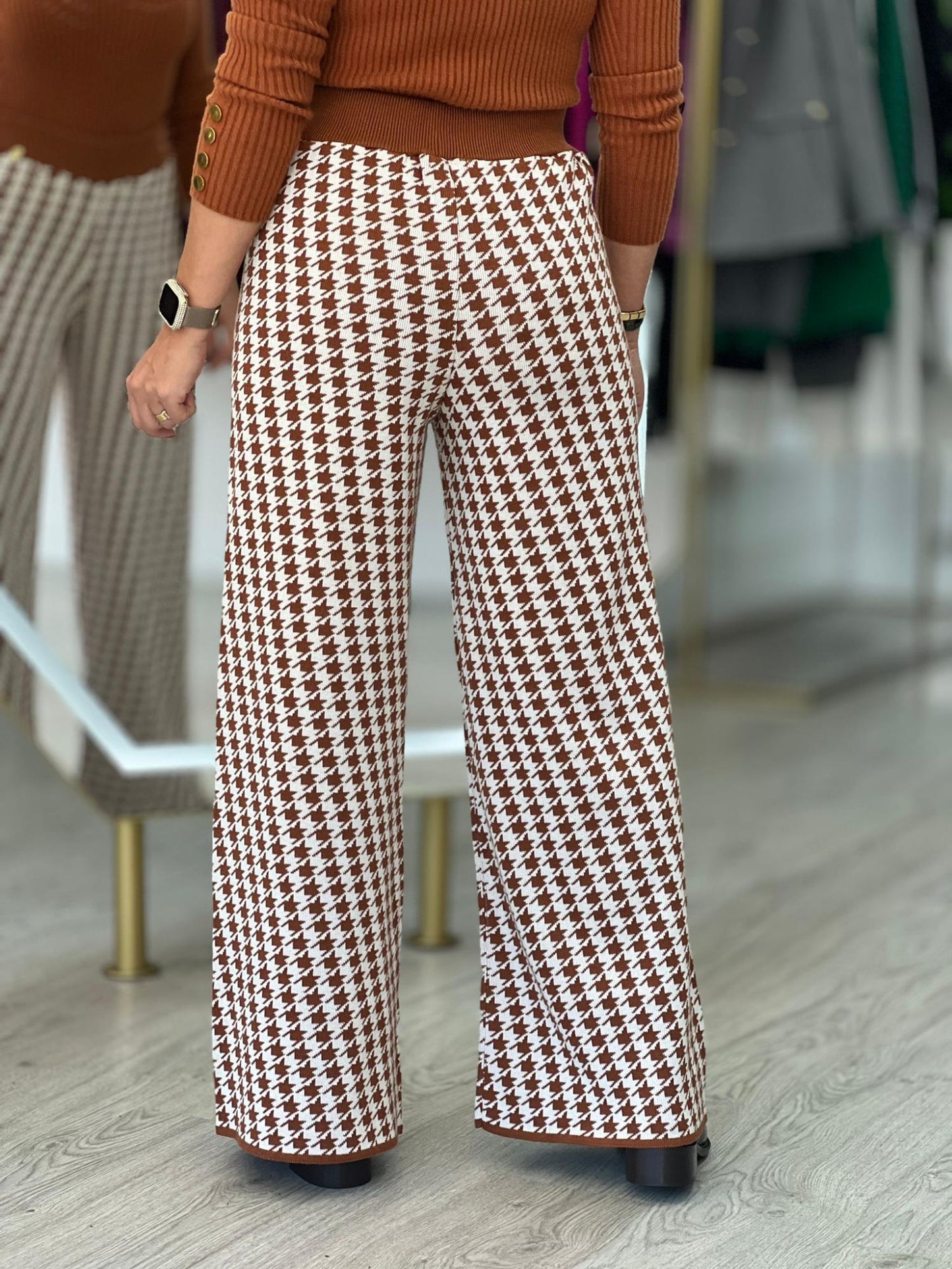 Calças pied-de-poule