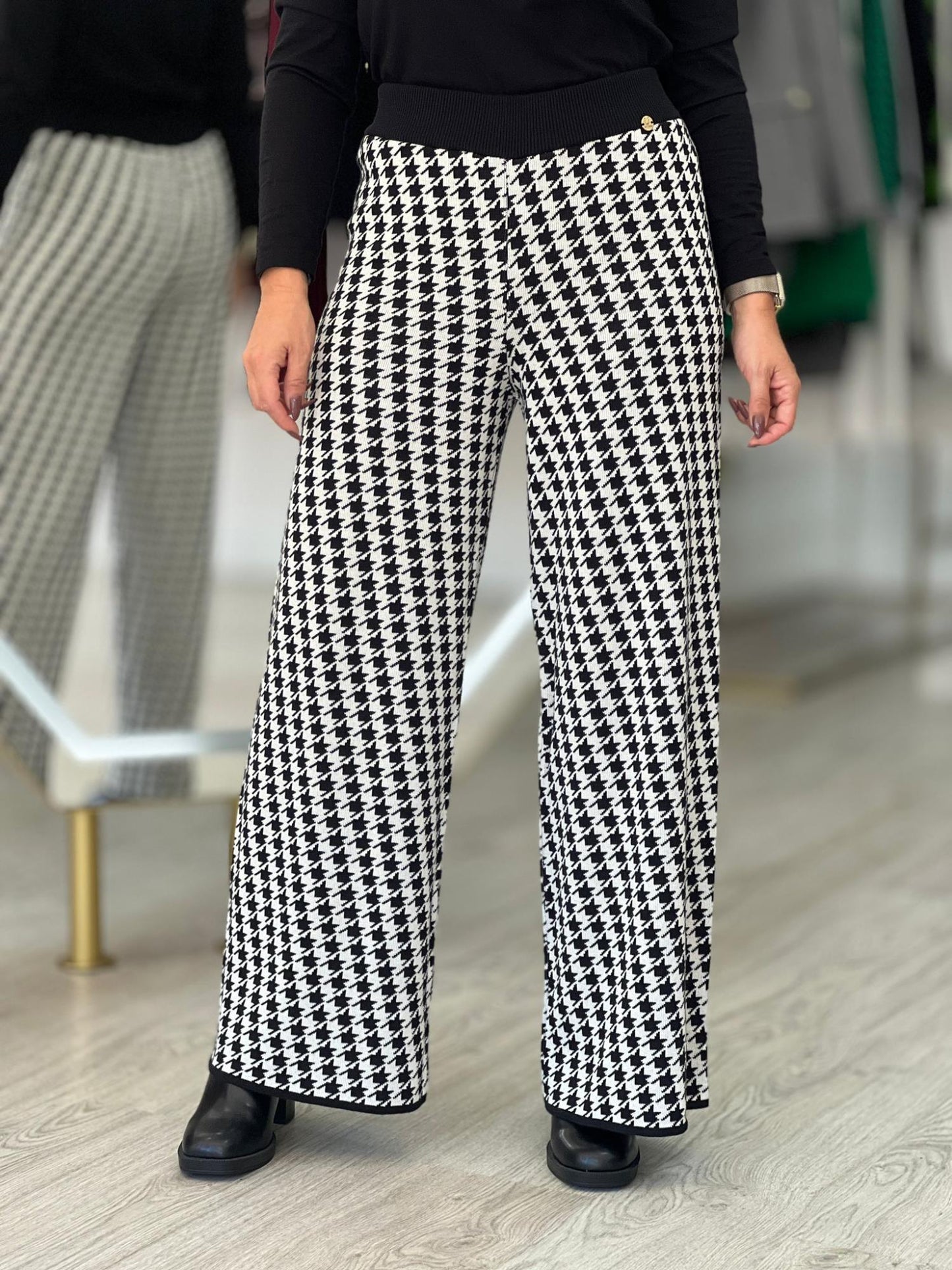 Calças pied-de-poule