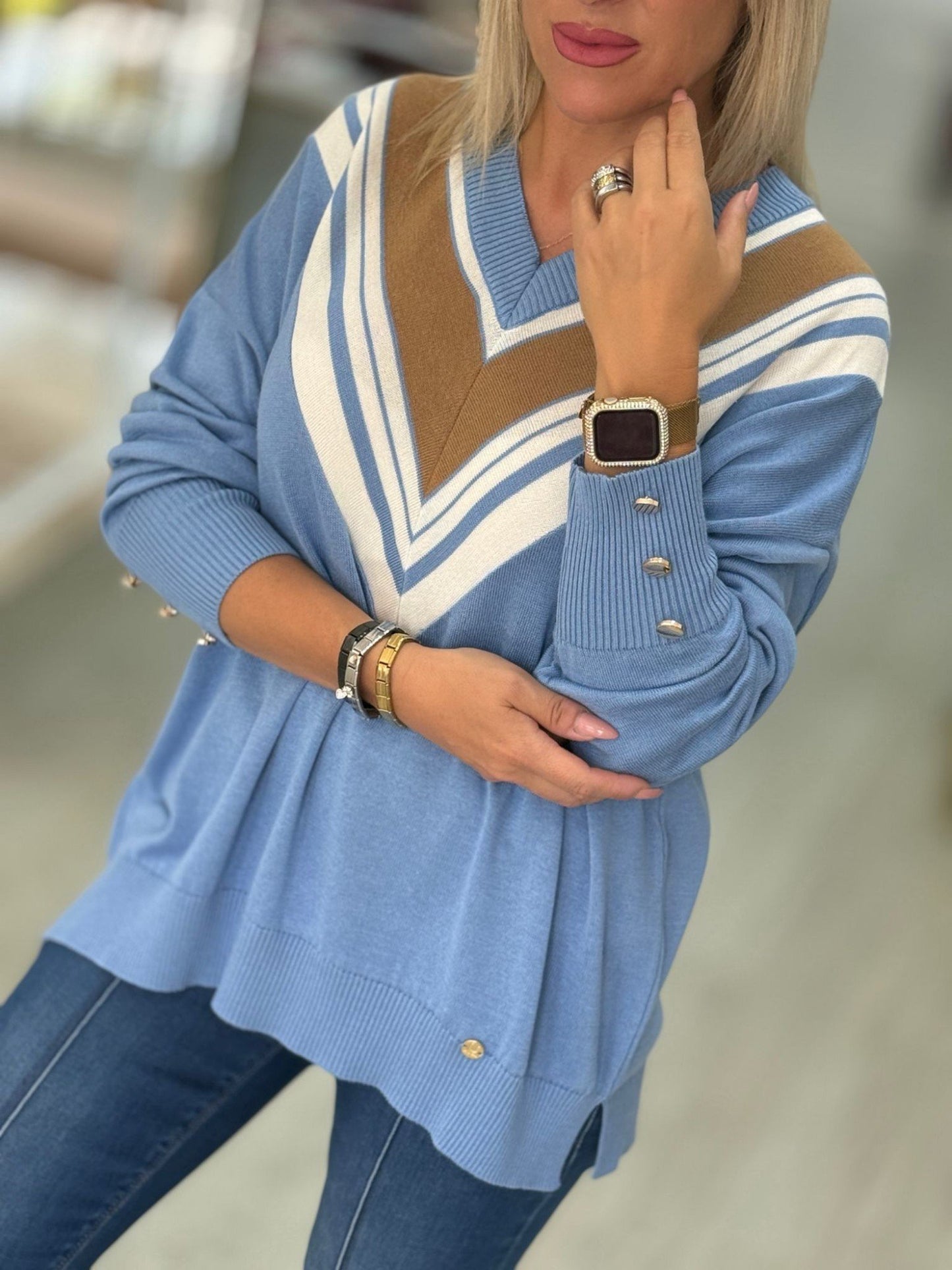 Camisola decote em v
