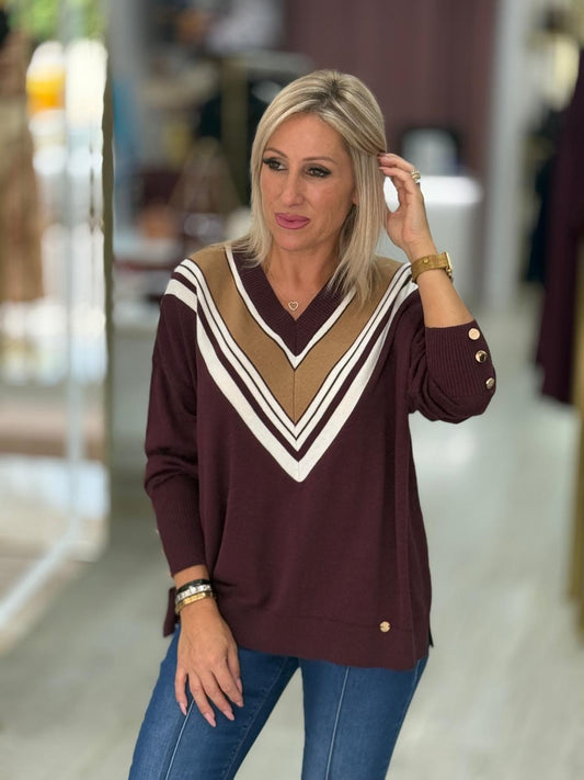 Camisola decote em v