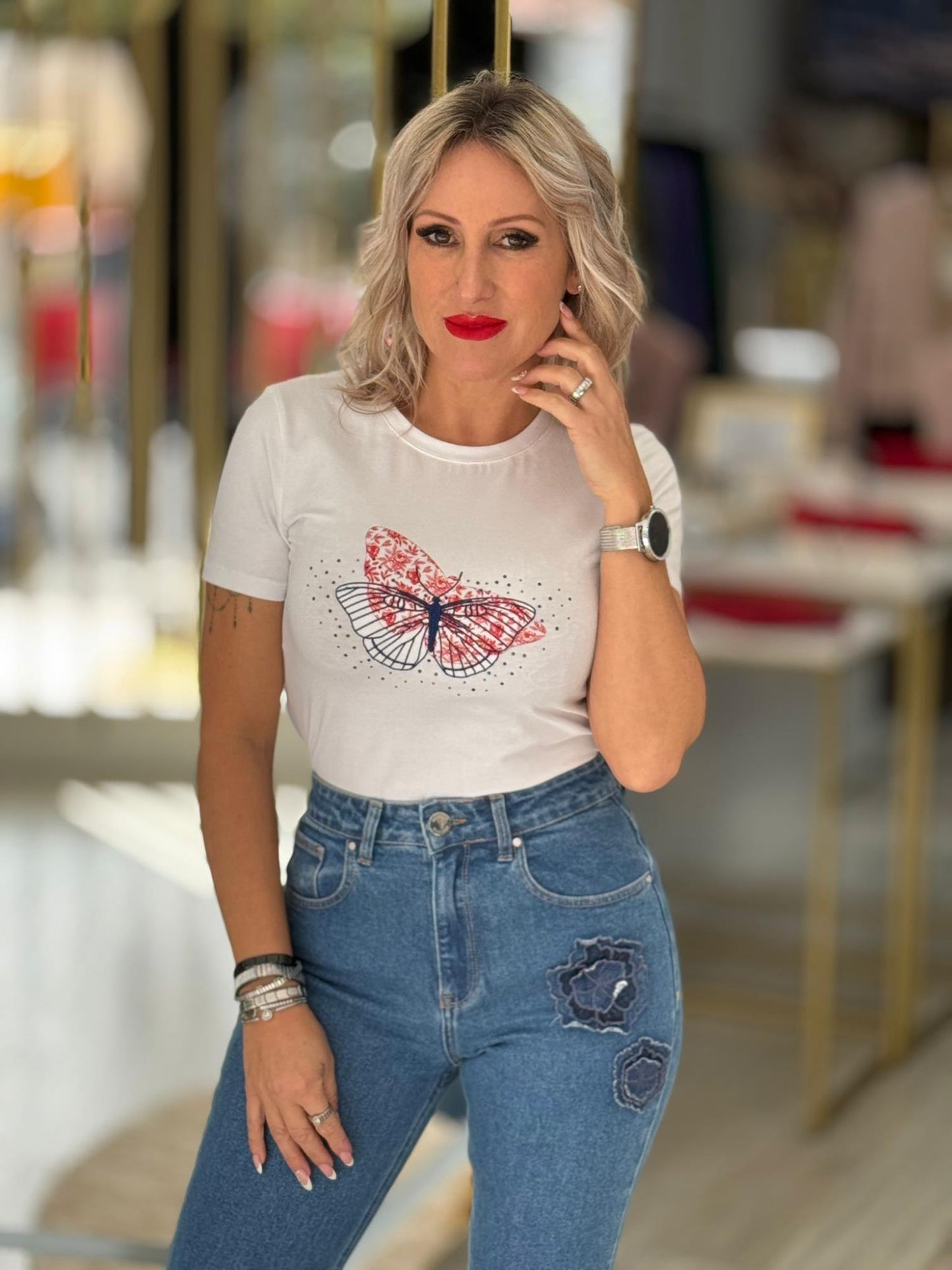 T-shirt borboleta (+ cores)