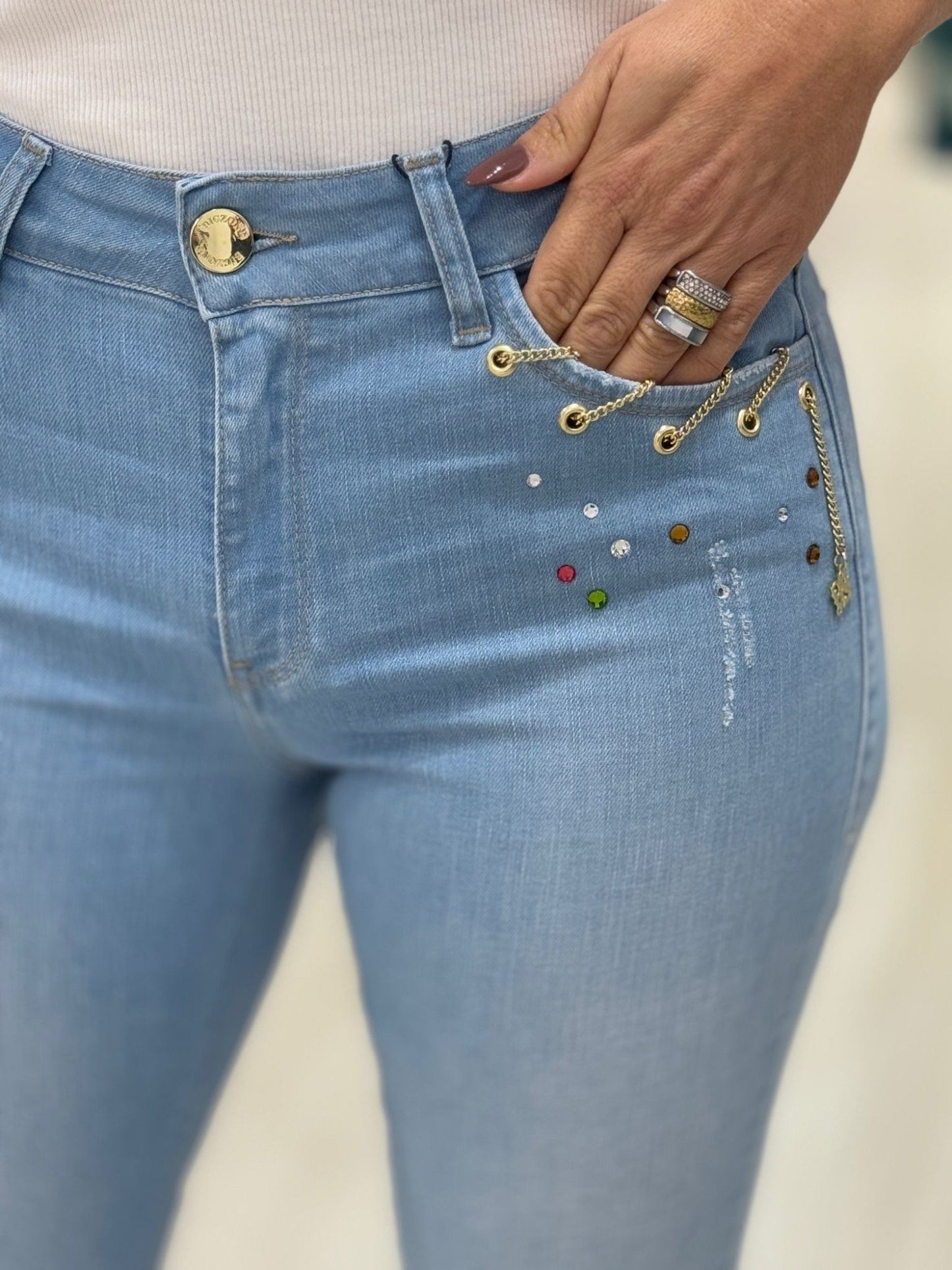 Calça de ganga skinny