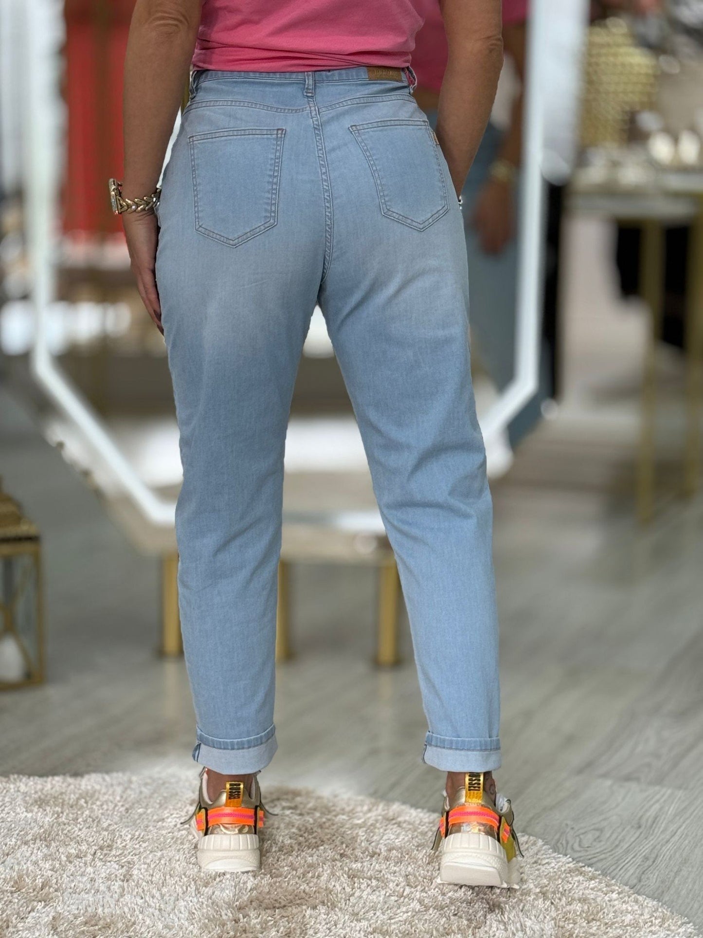 Calça de ganga slouchy slim