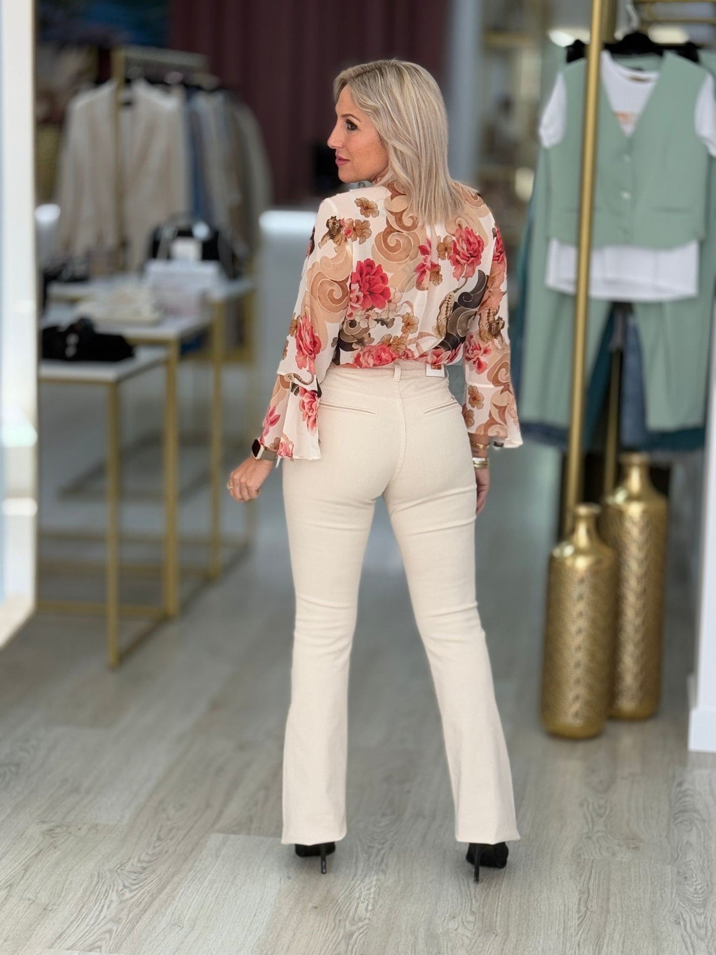 Calça de ganga bootcut