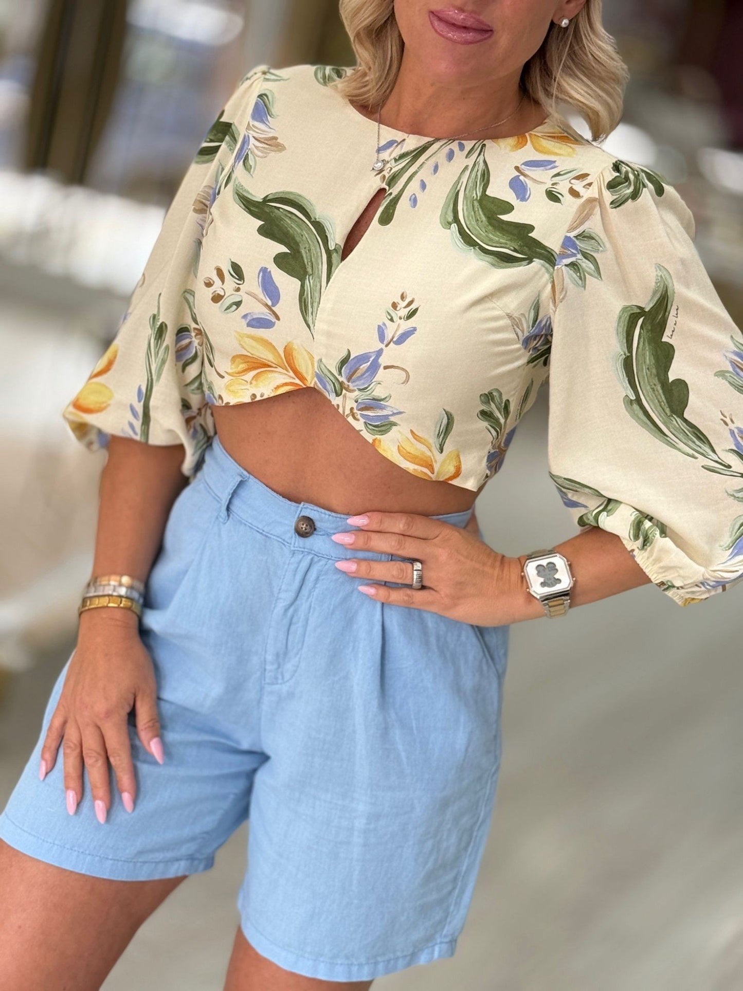 Blusa Cropped Estampada