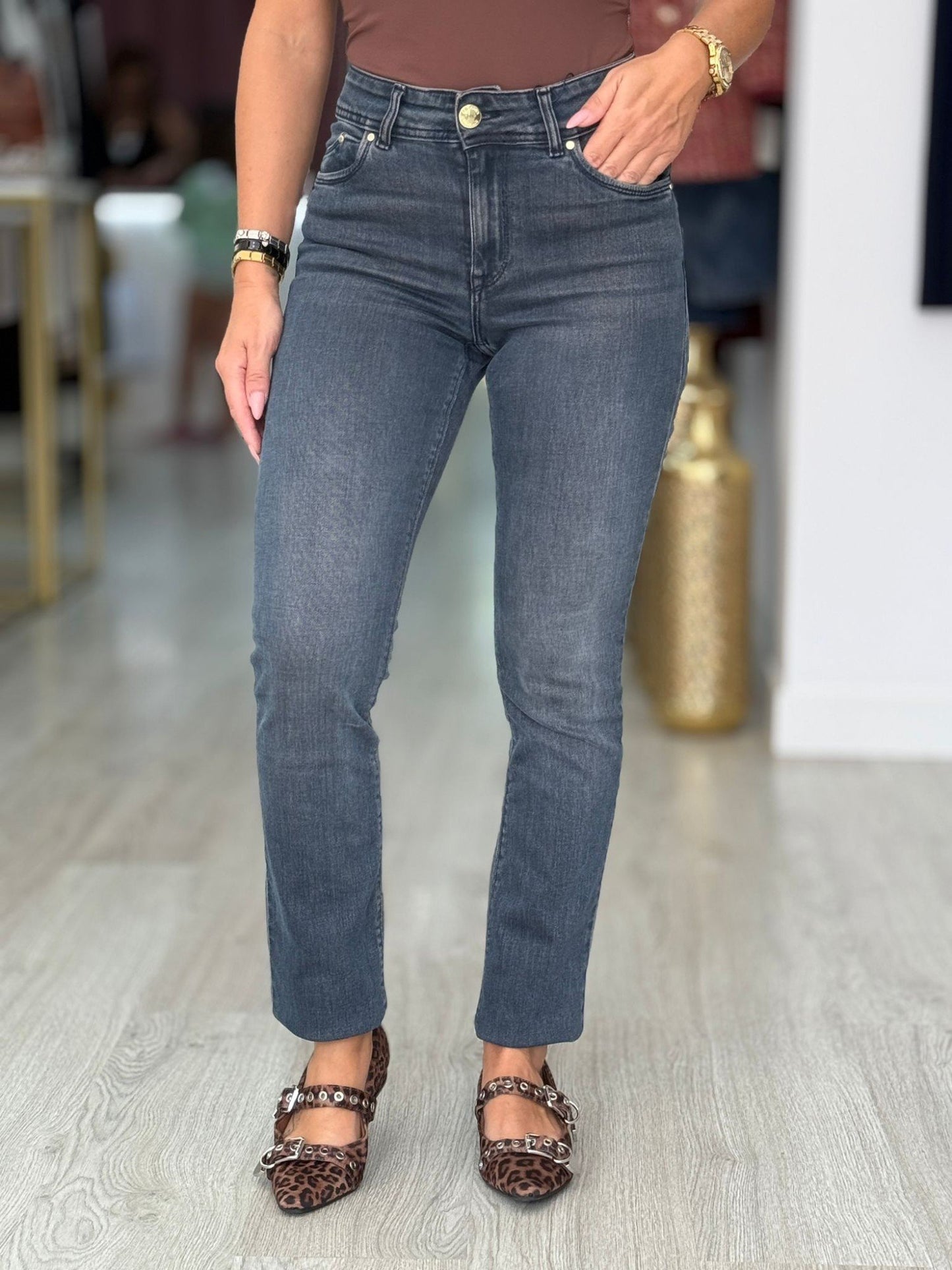 Calça de ganga regular