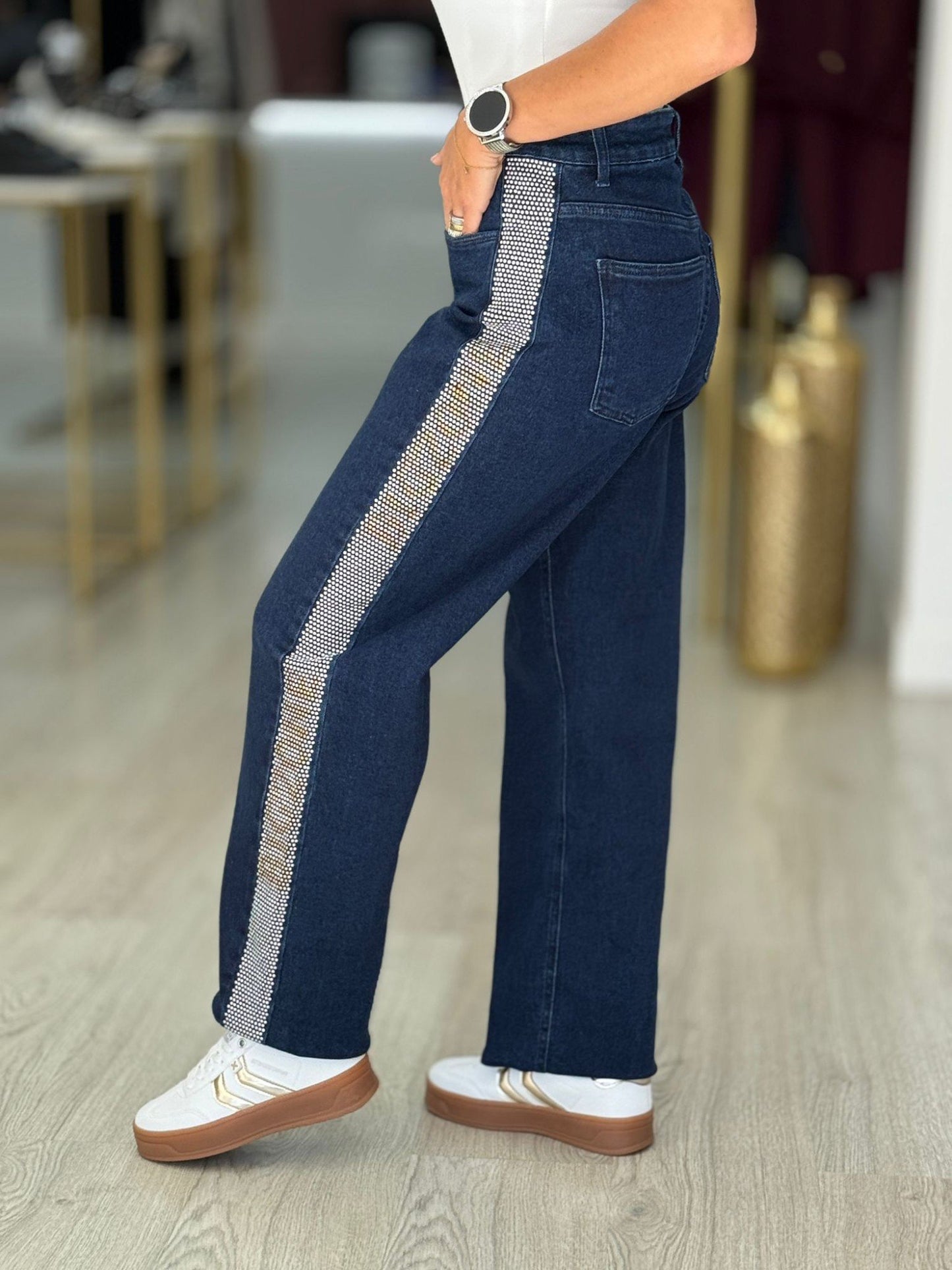 Calça de ganga