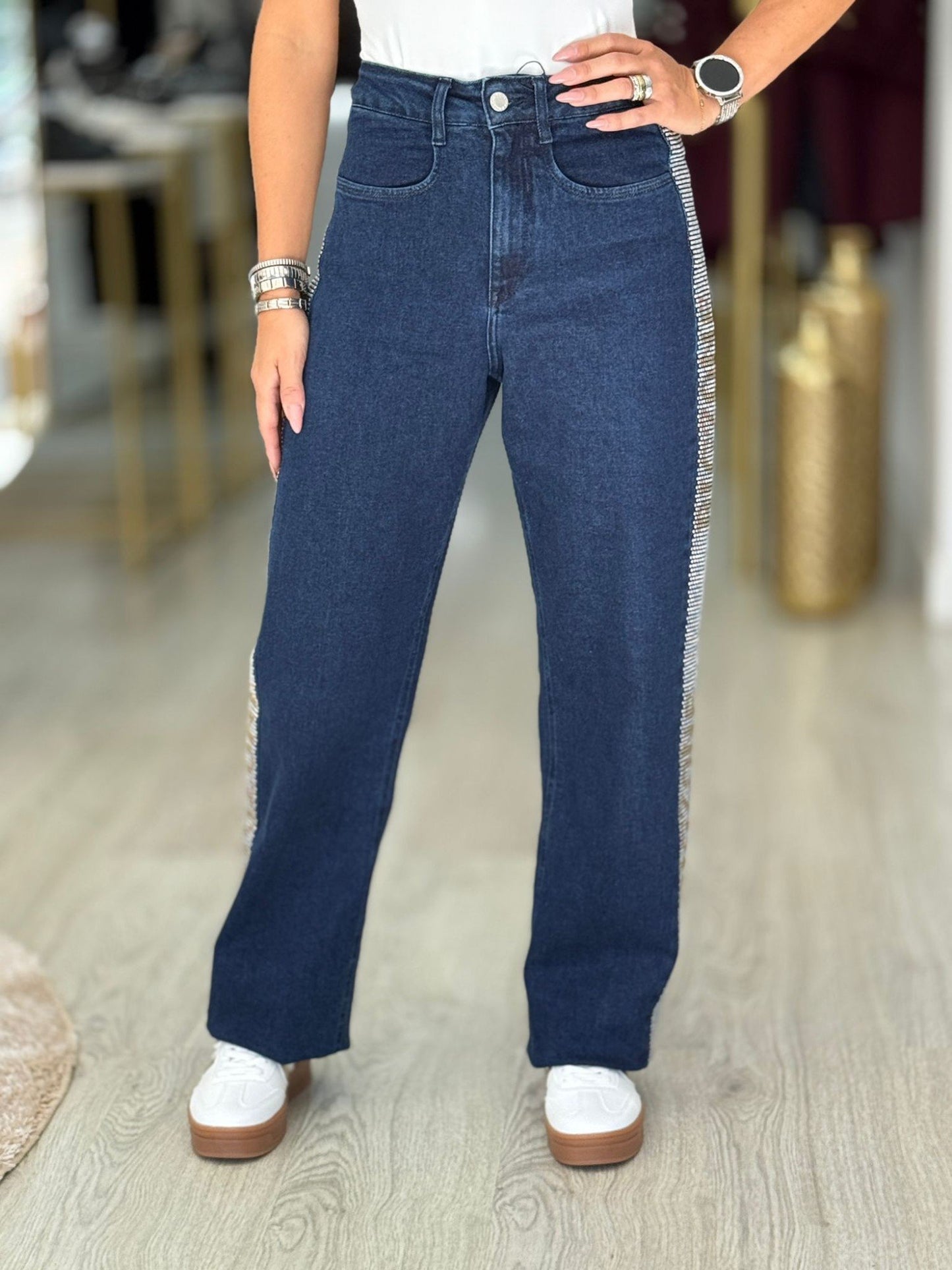 Calça de ganga