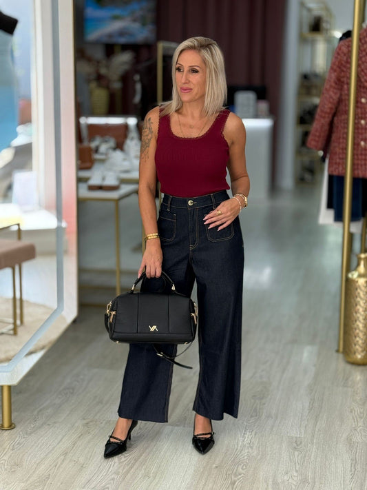 Calças de ganga wide leg