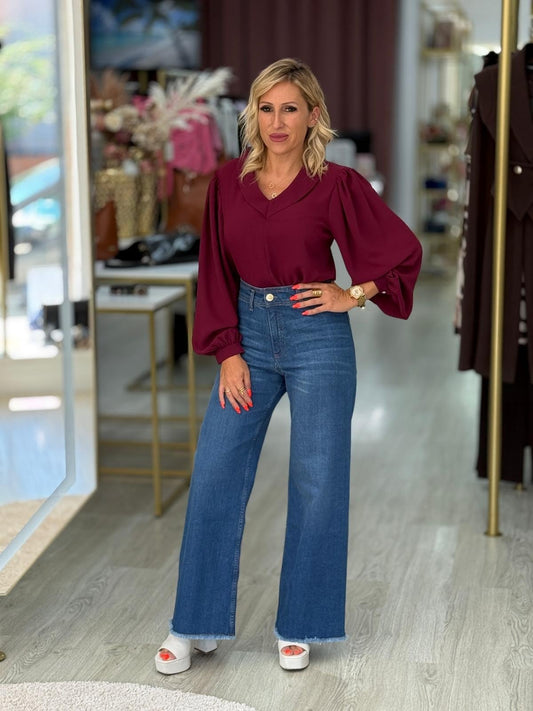 Calças de ganga wide leg