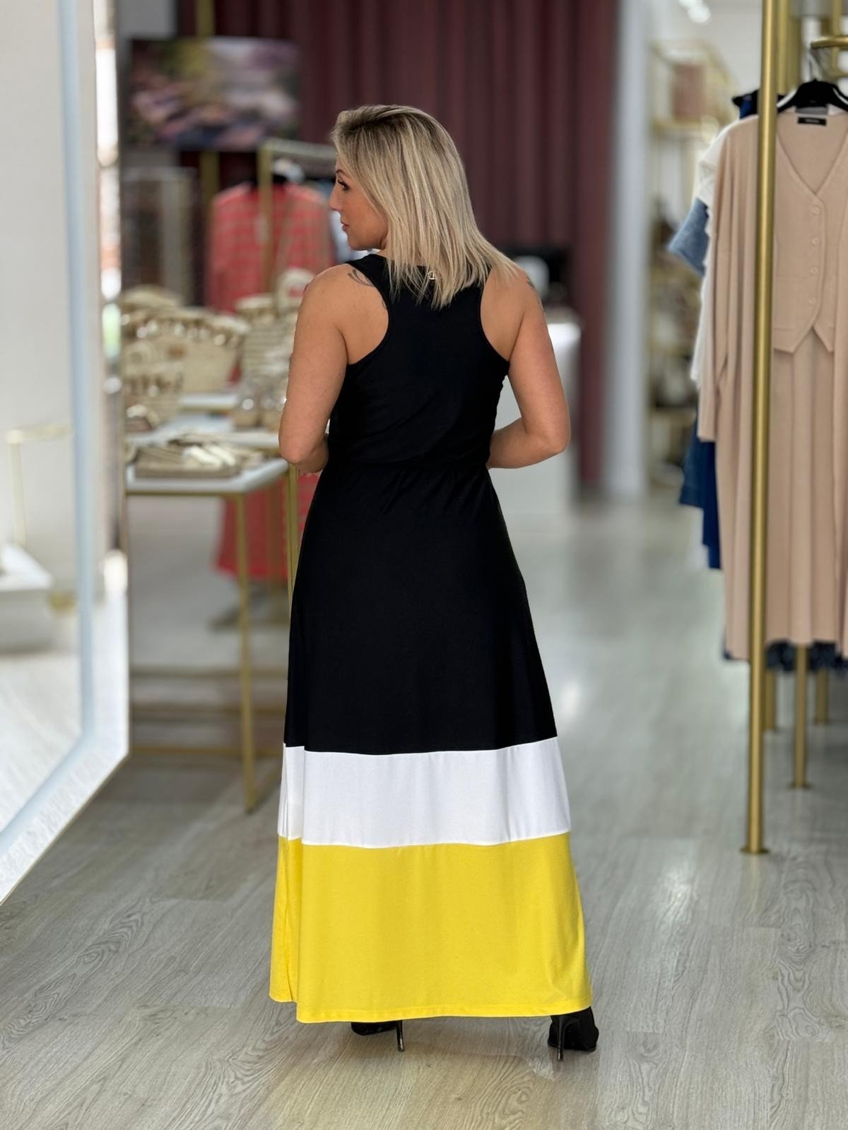 Vestido tricolor