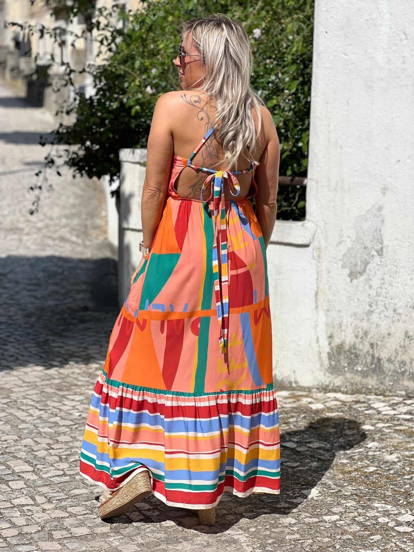 Vestido midi evasé