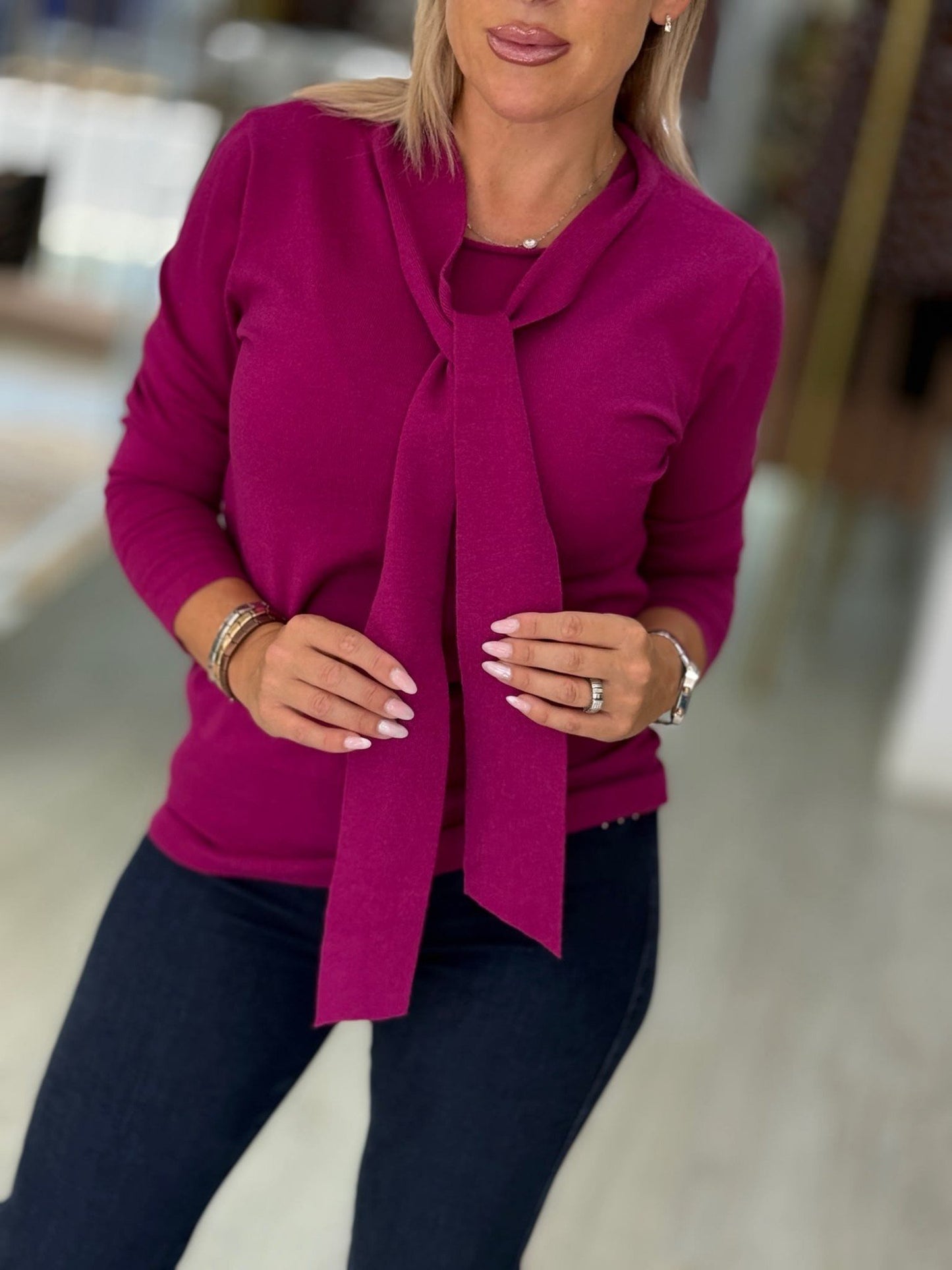 Camisola de Malha com Laço (+ cores)