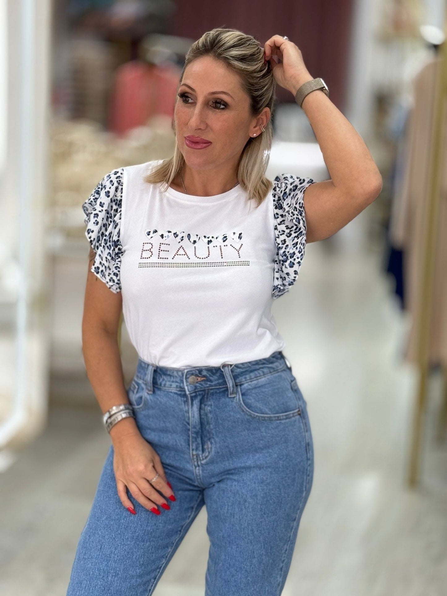 T-shirt folhos