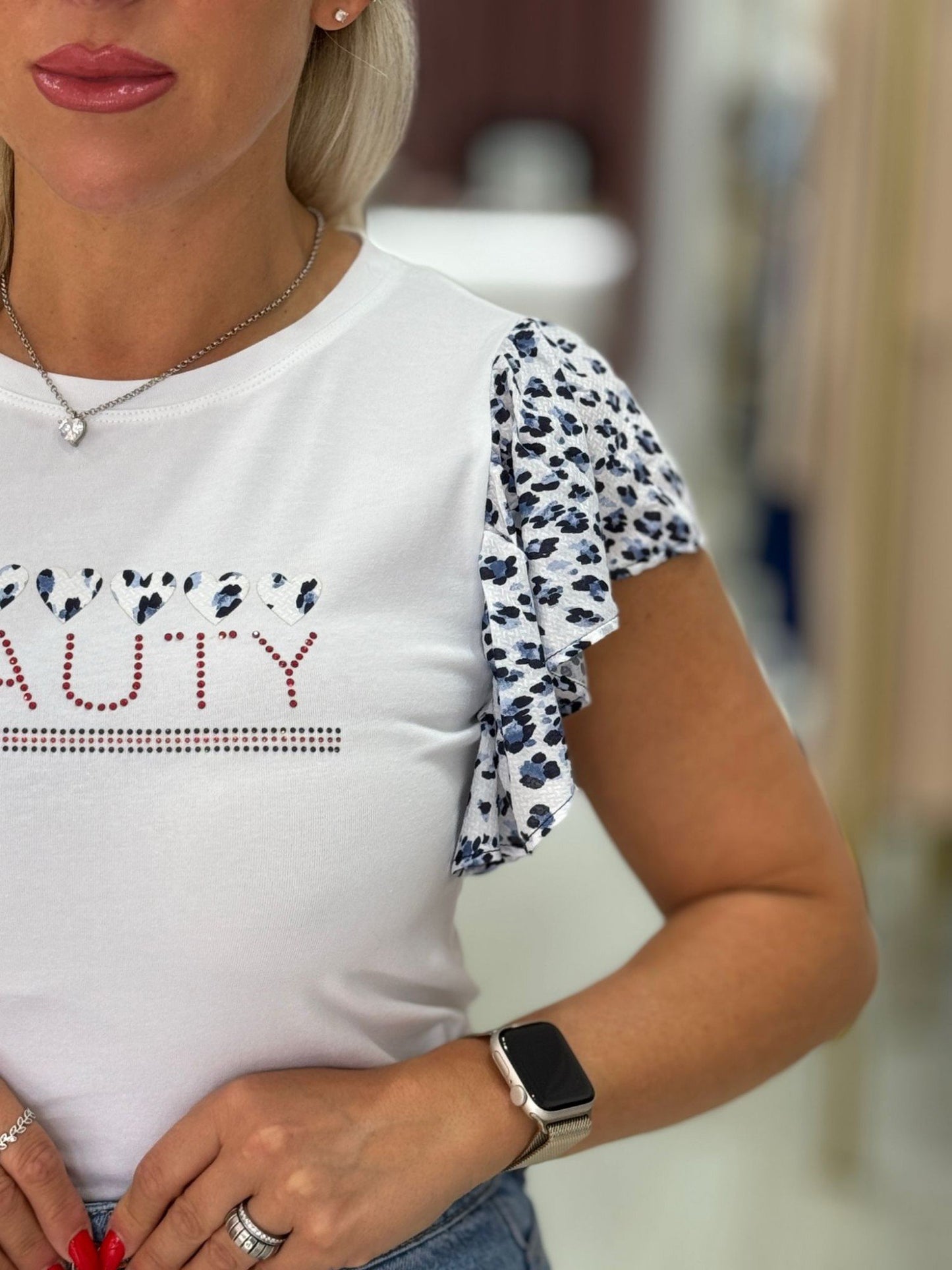 T-shirt folhos