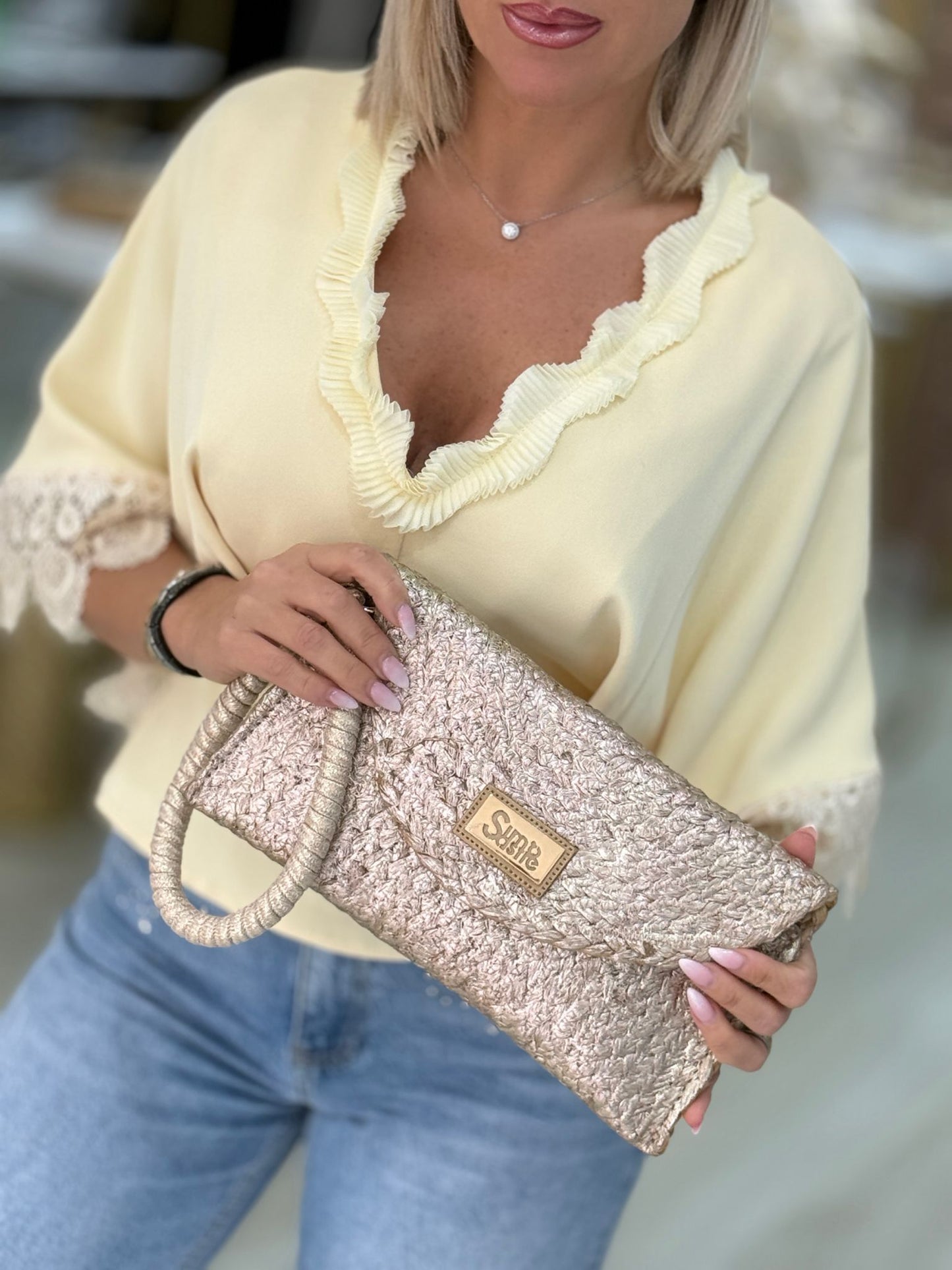 Bolsa Clutch Jute