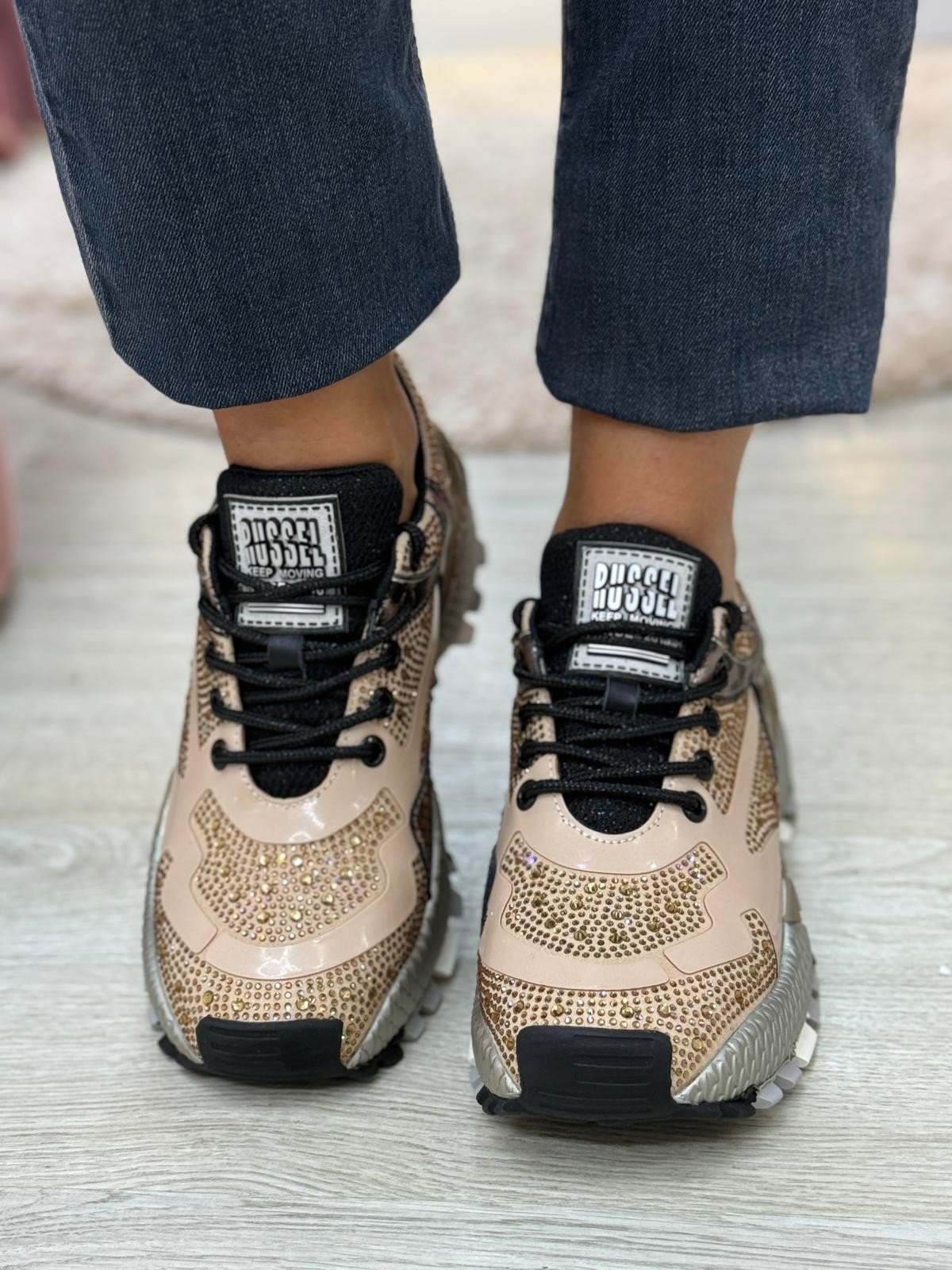 TÉNIS FLEUR GOLD LEATHER