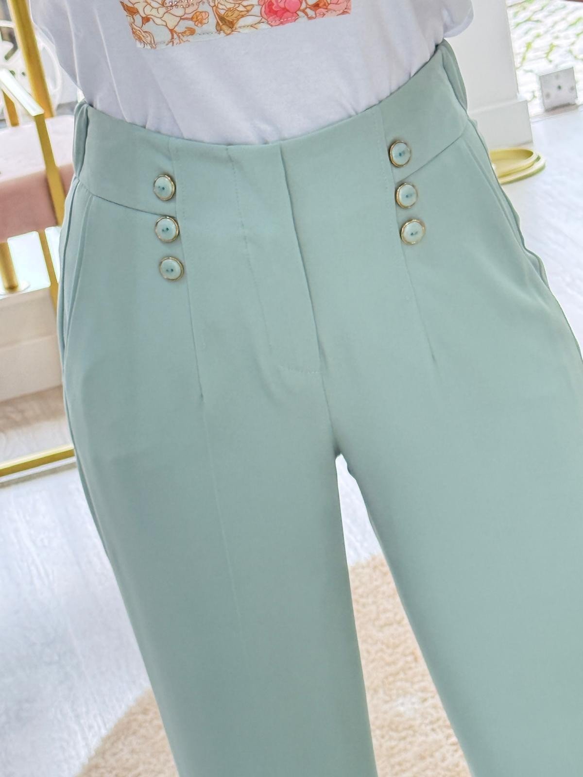 Calças clássicas com elástico