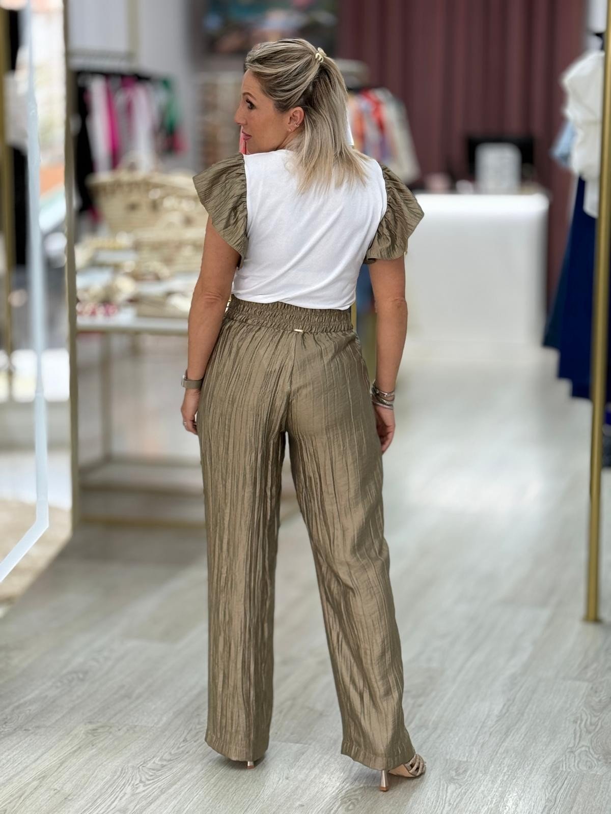 Pantalona plissada