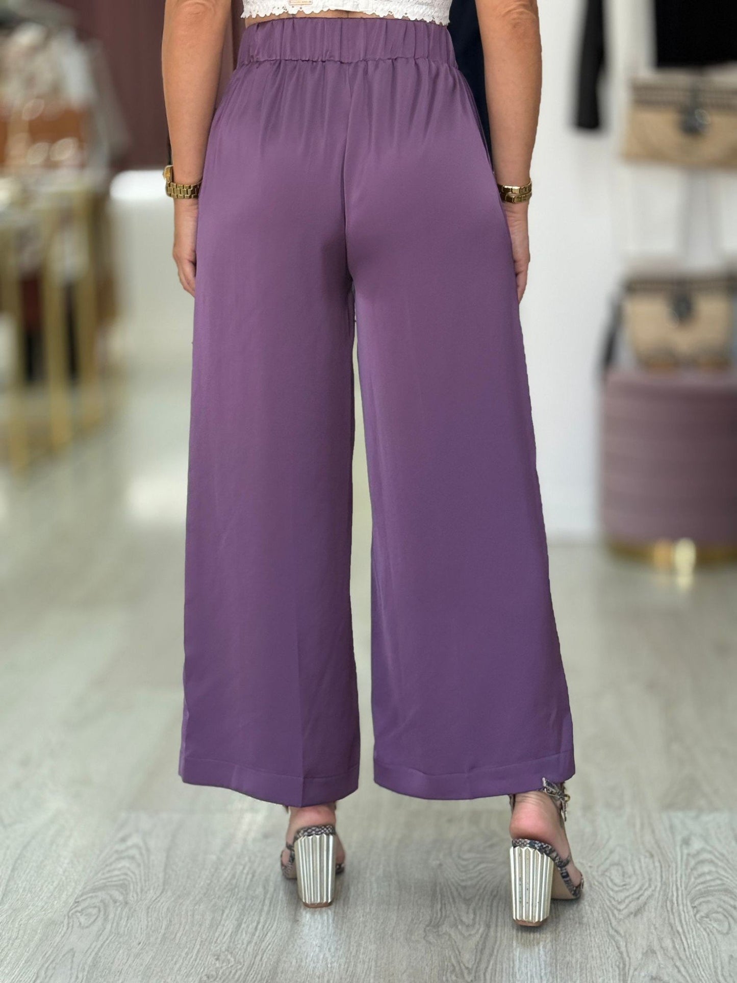 Calça cullote wide leg