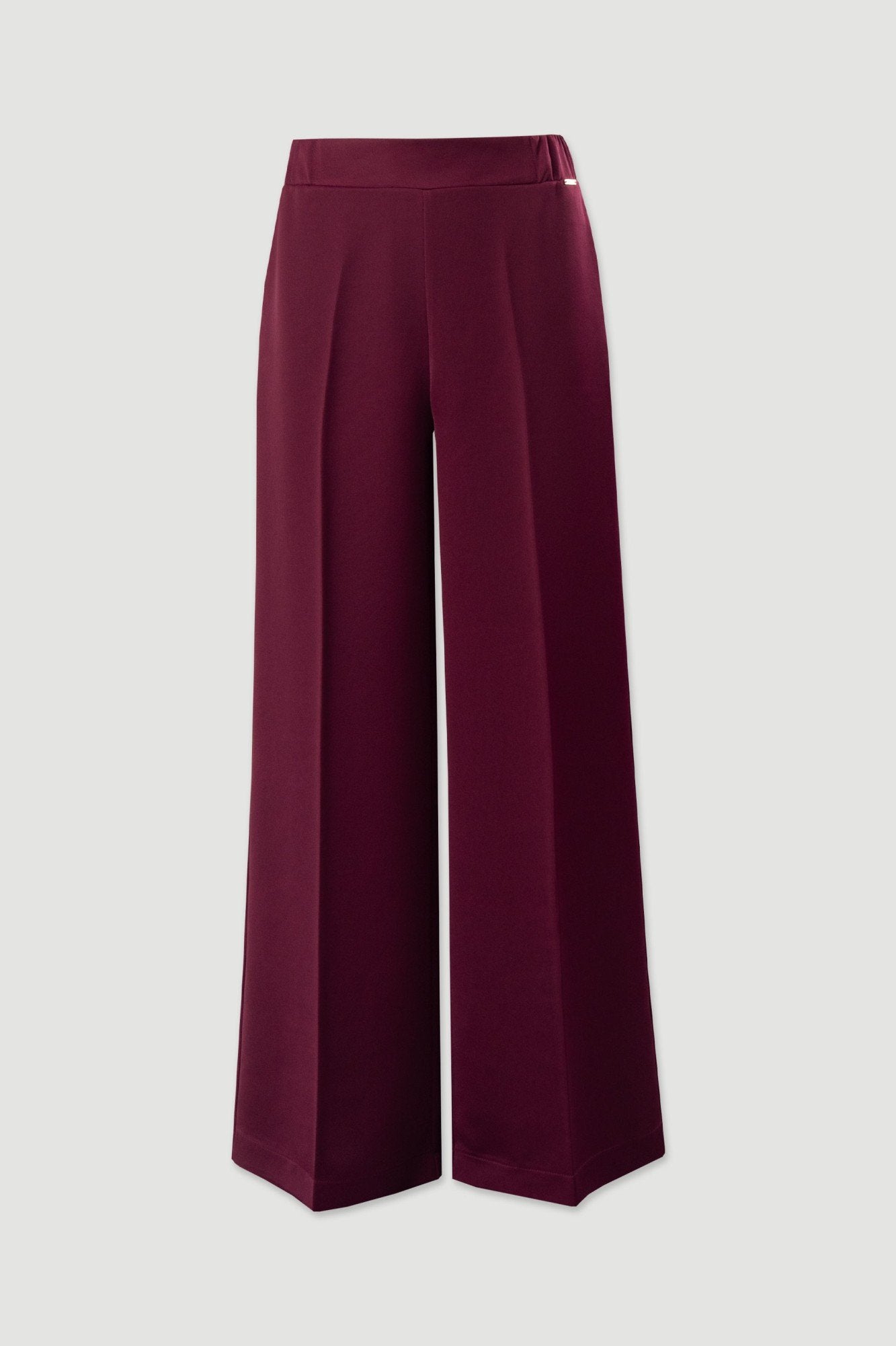 Calça wide leg acetinada