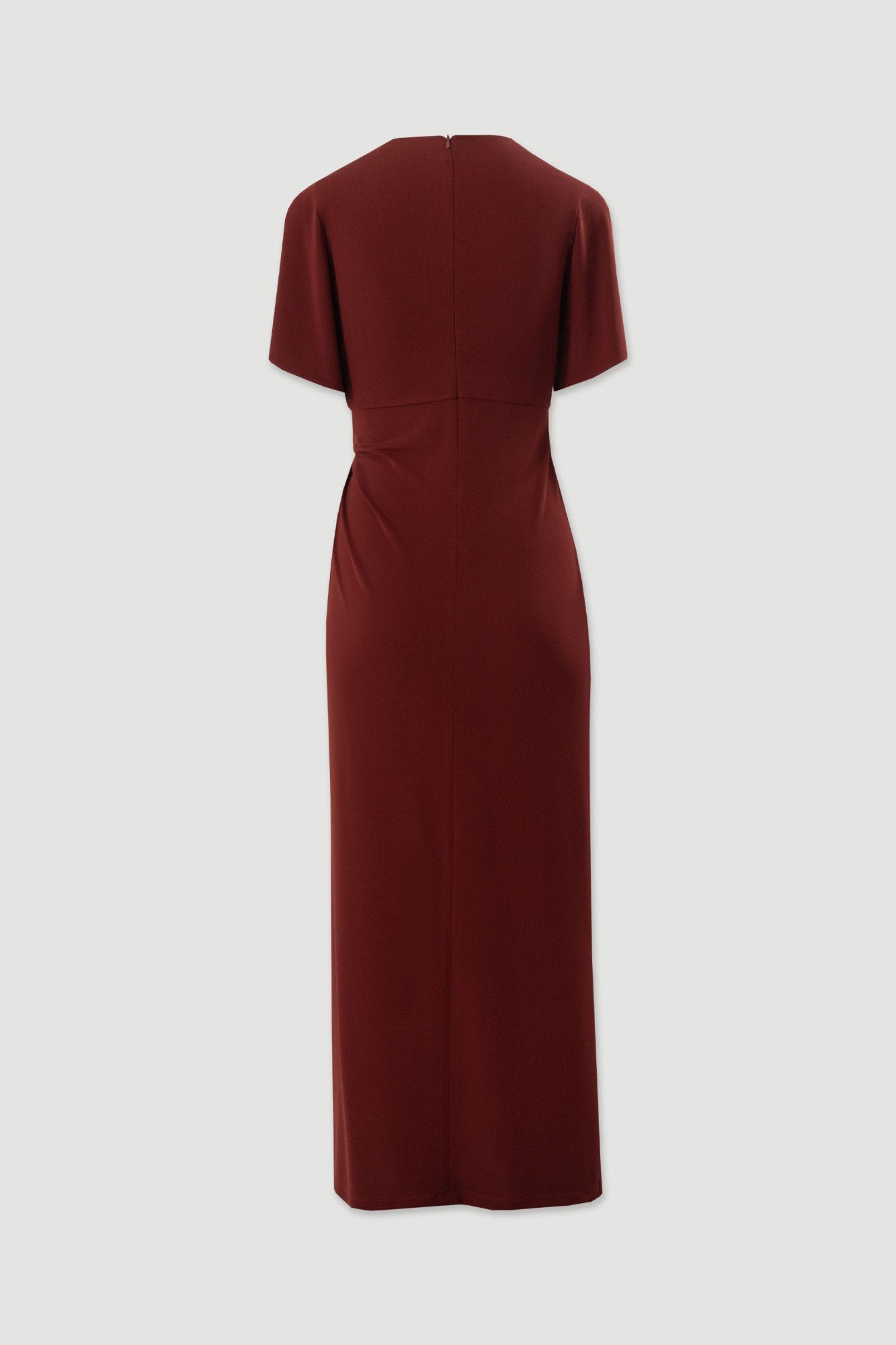 Vestido comprido drapeado com detalhe cut-out