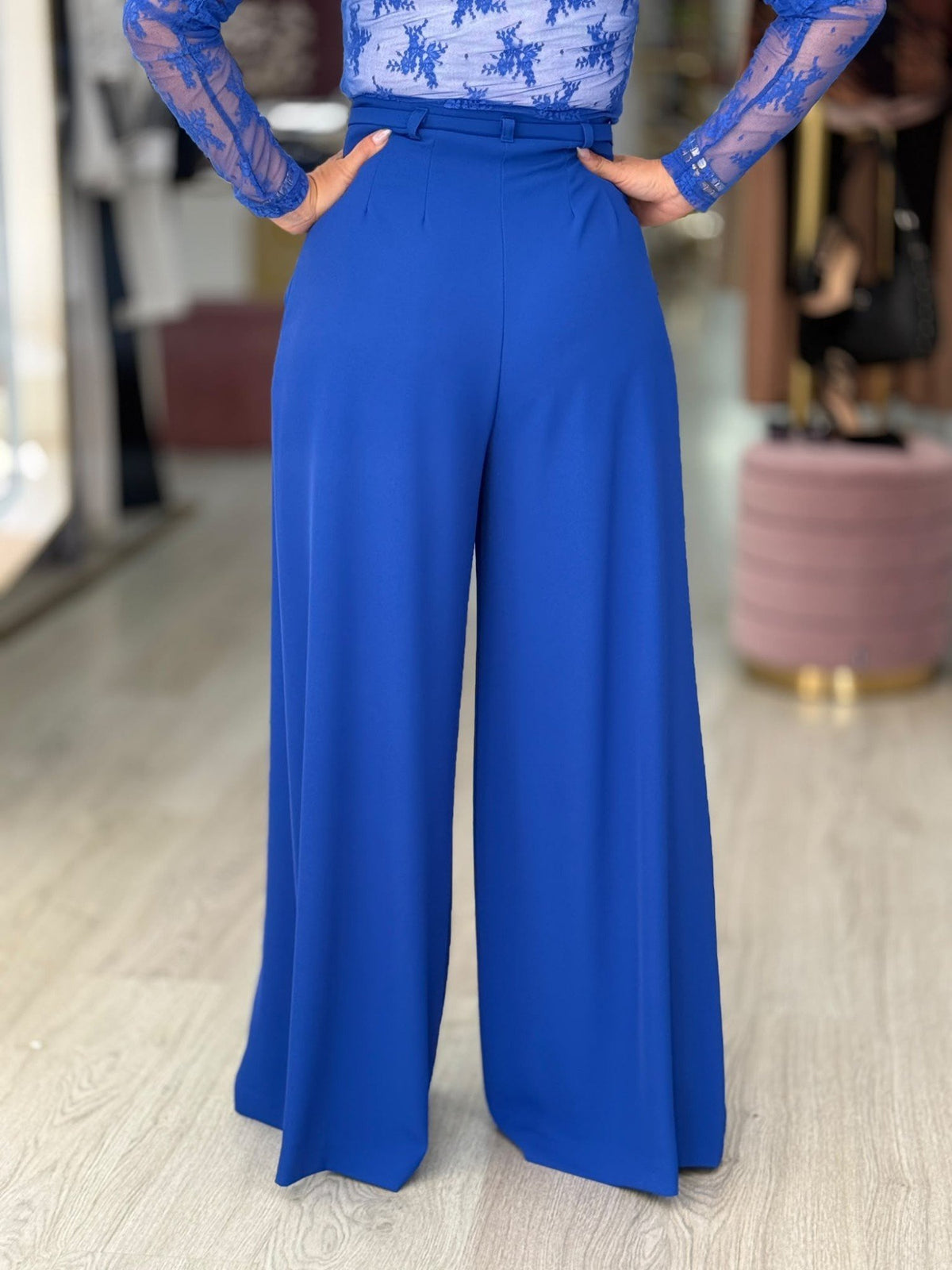 Calças wide leg