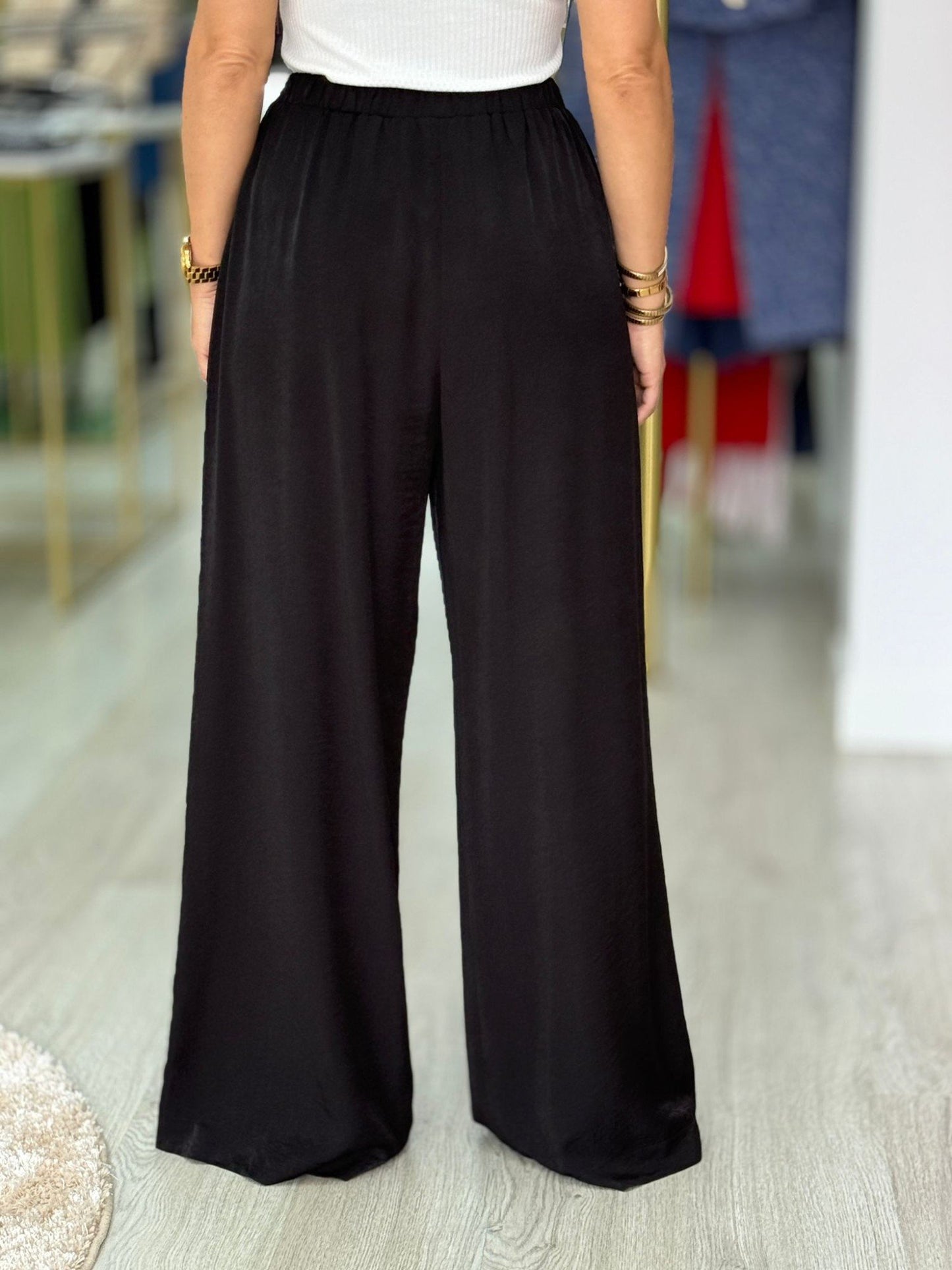 Calça wide leg