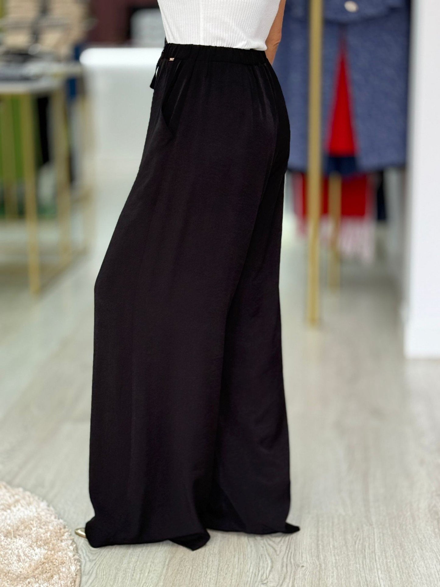 Calça wide leg