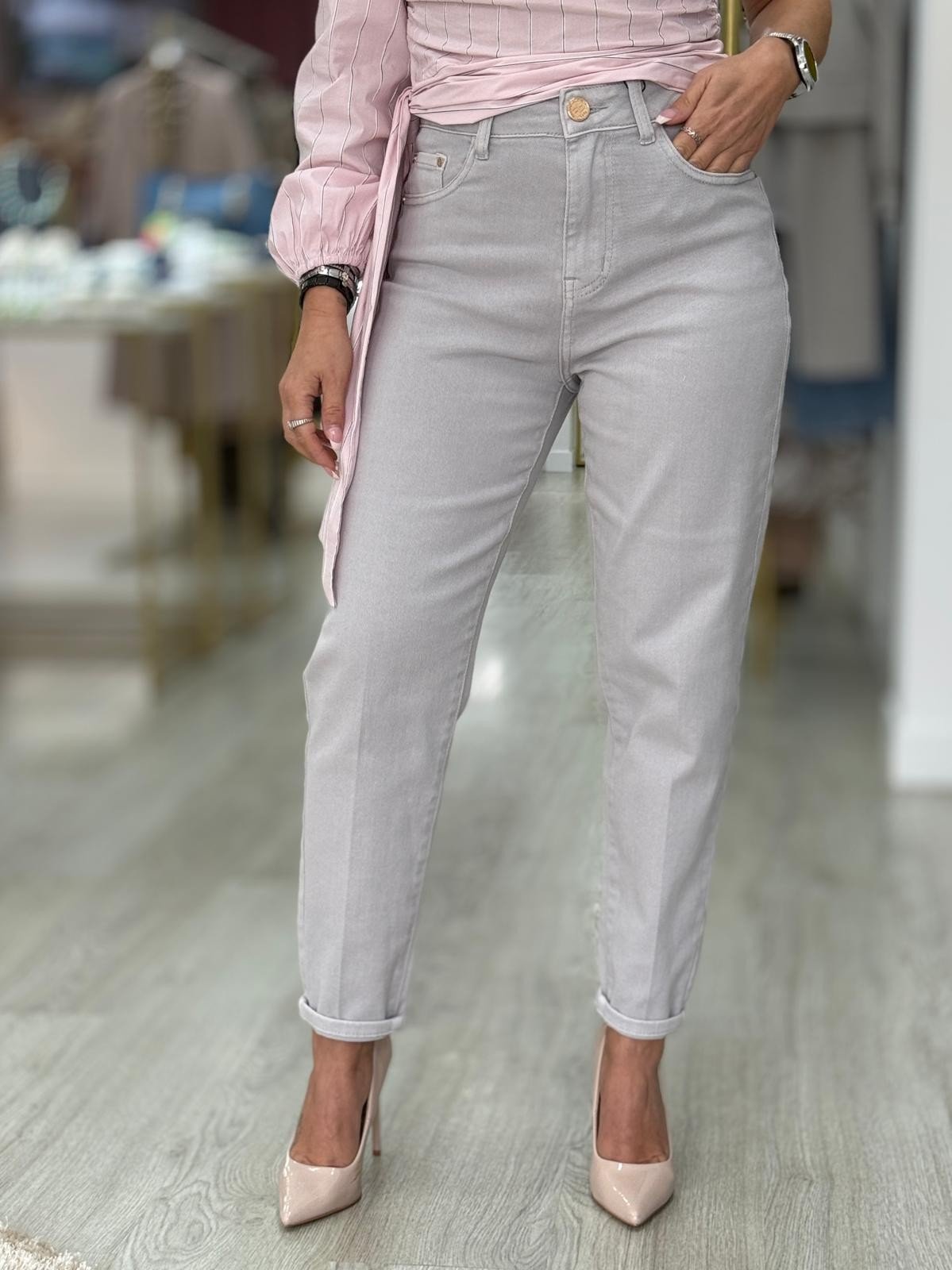 Calças de ganga mom fit