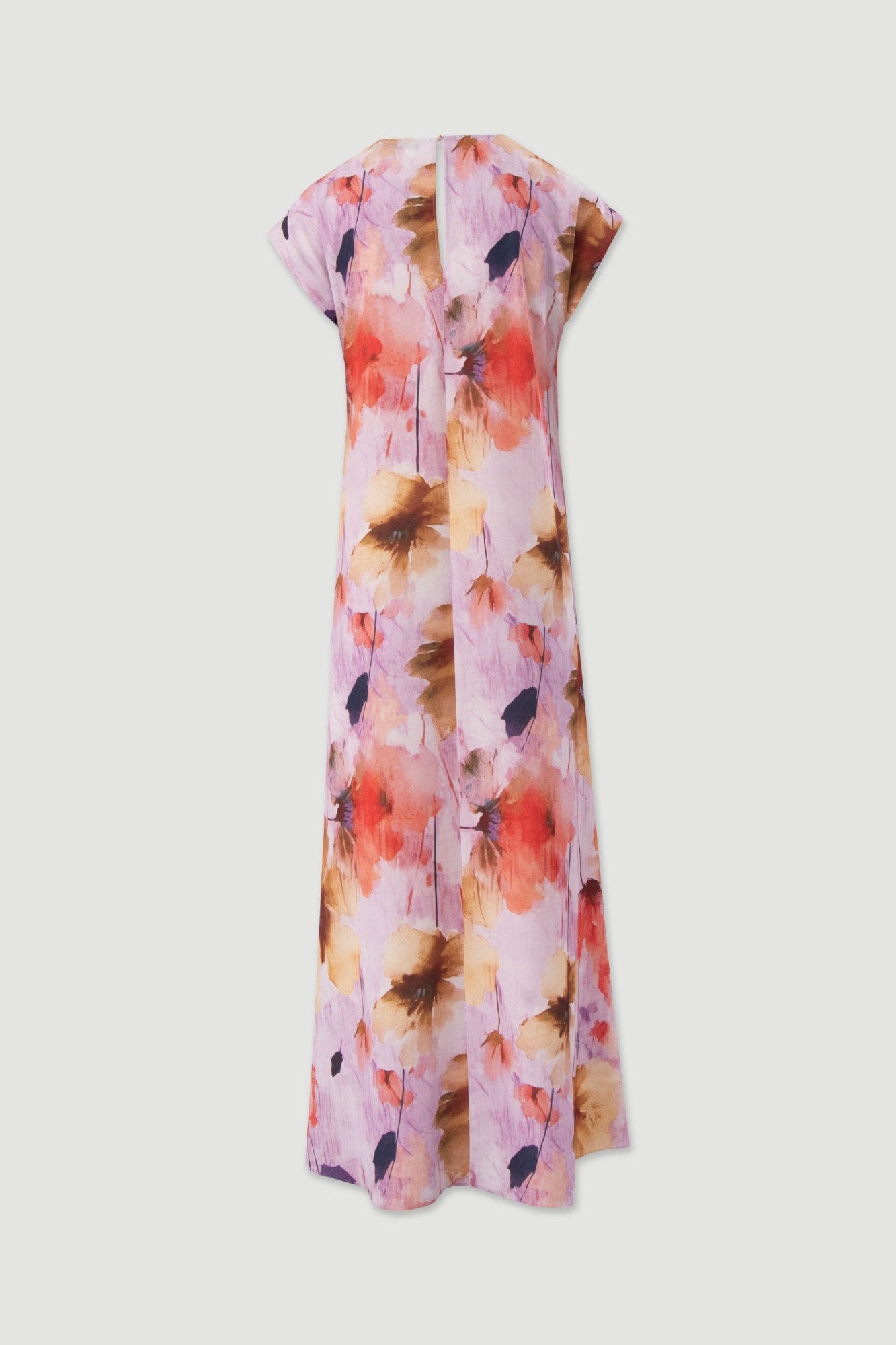 Vestido comprido com padrão floral