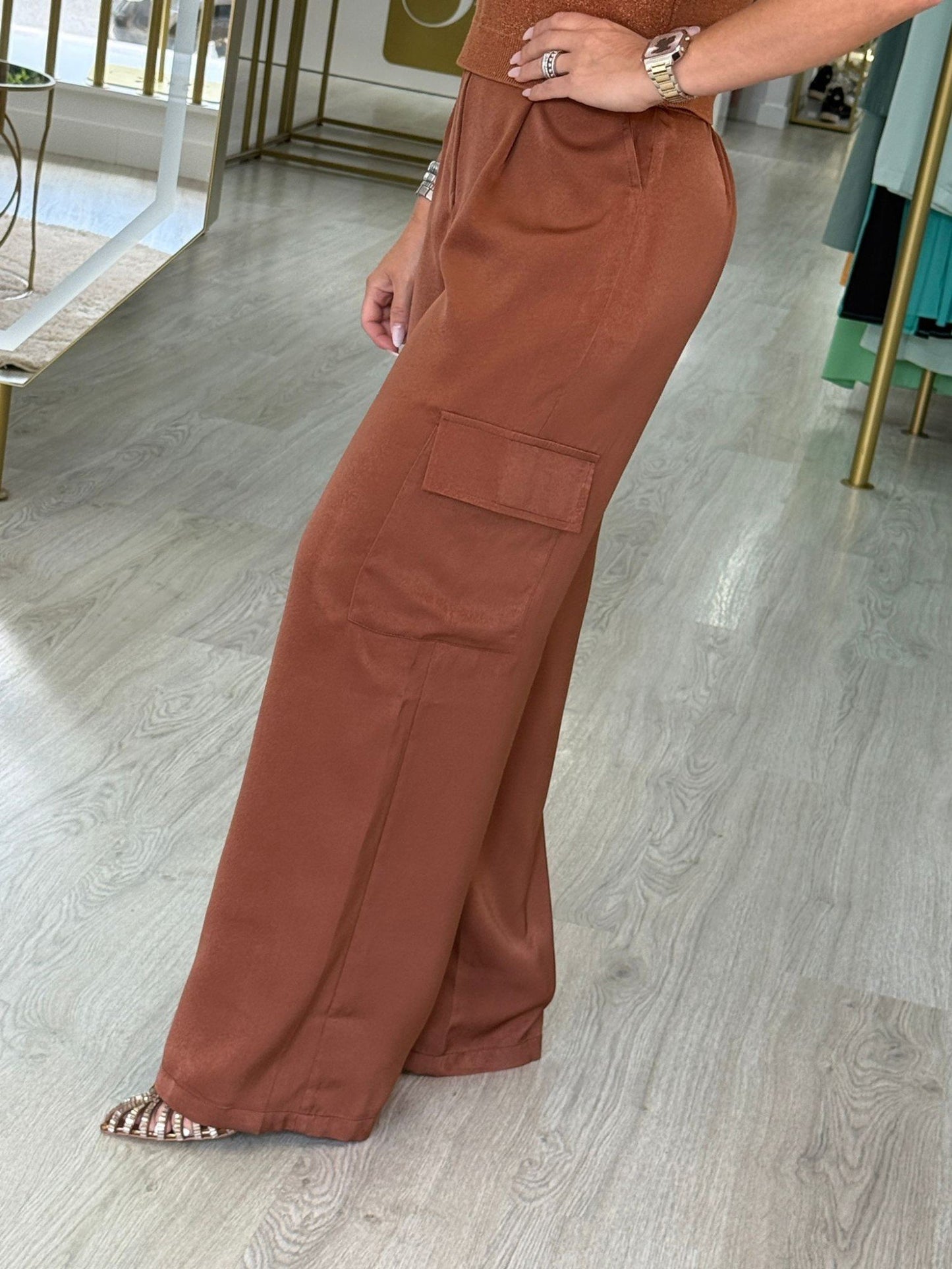 Calça Cargo Wide Leg