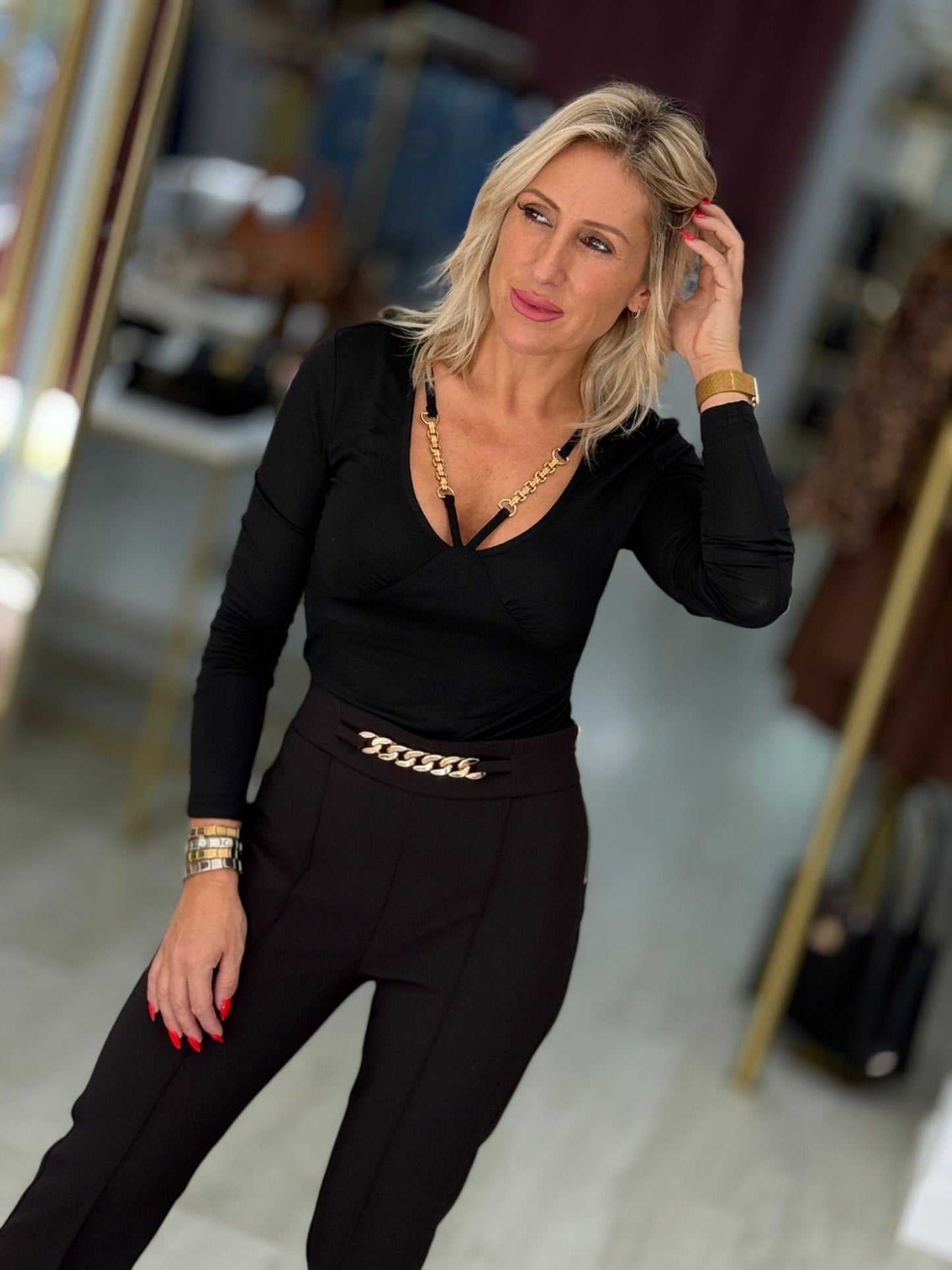 Camisola com corrente